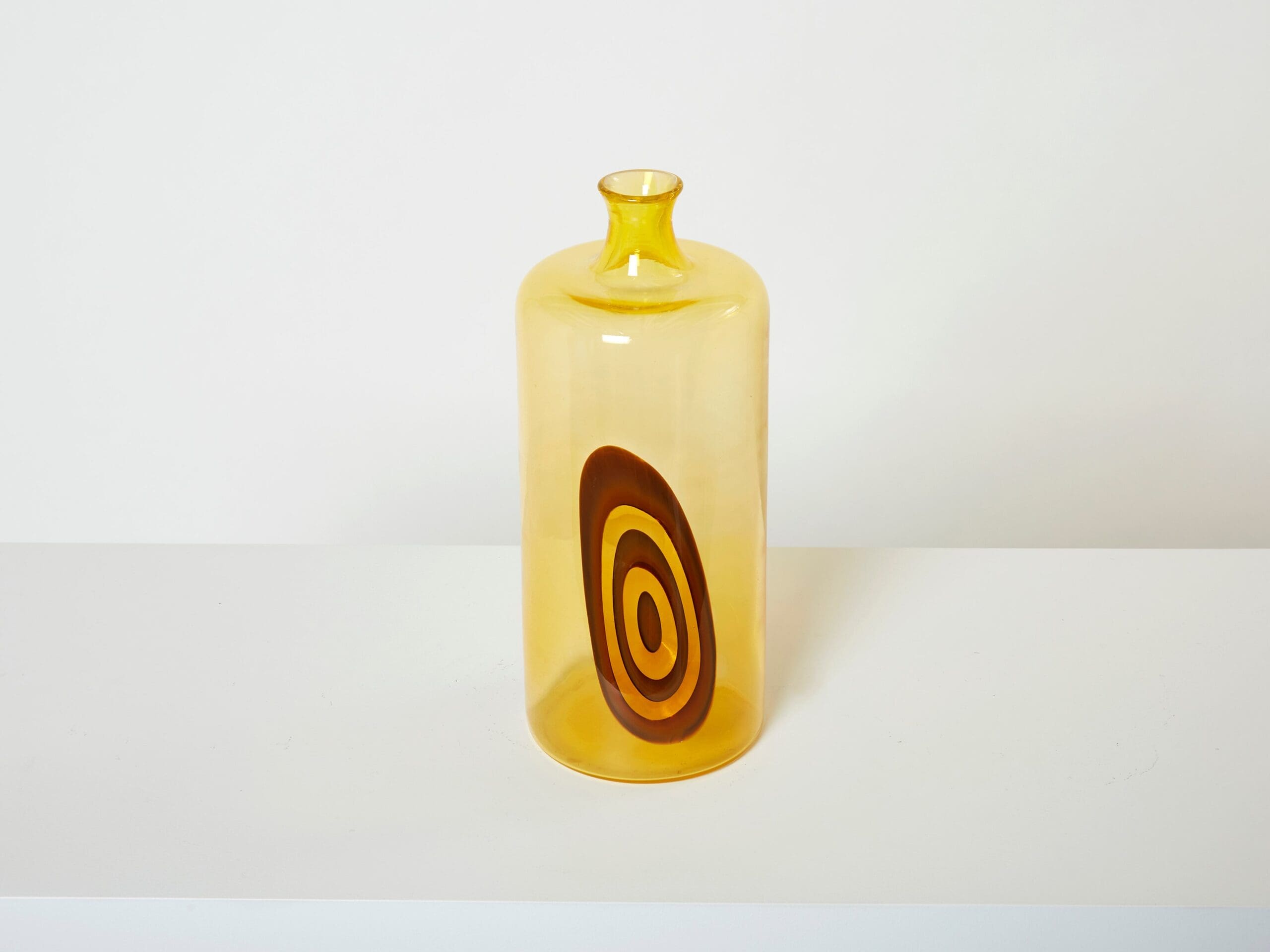Vase Murano de Gianmaria Potenza : Joyau de Verre de la Série Saturno, 1968