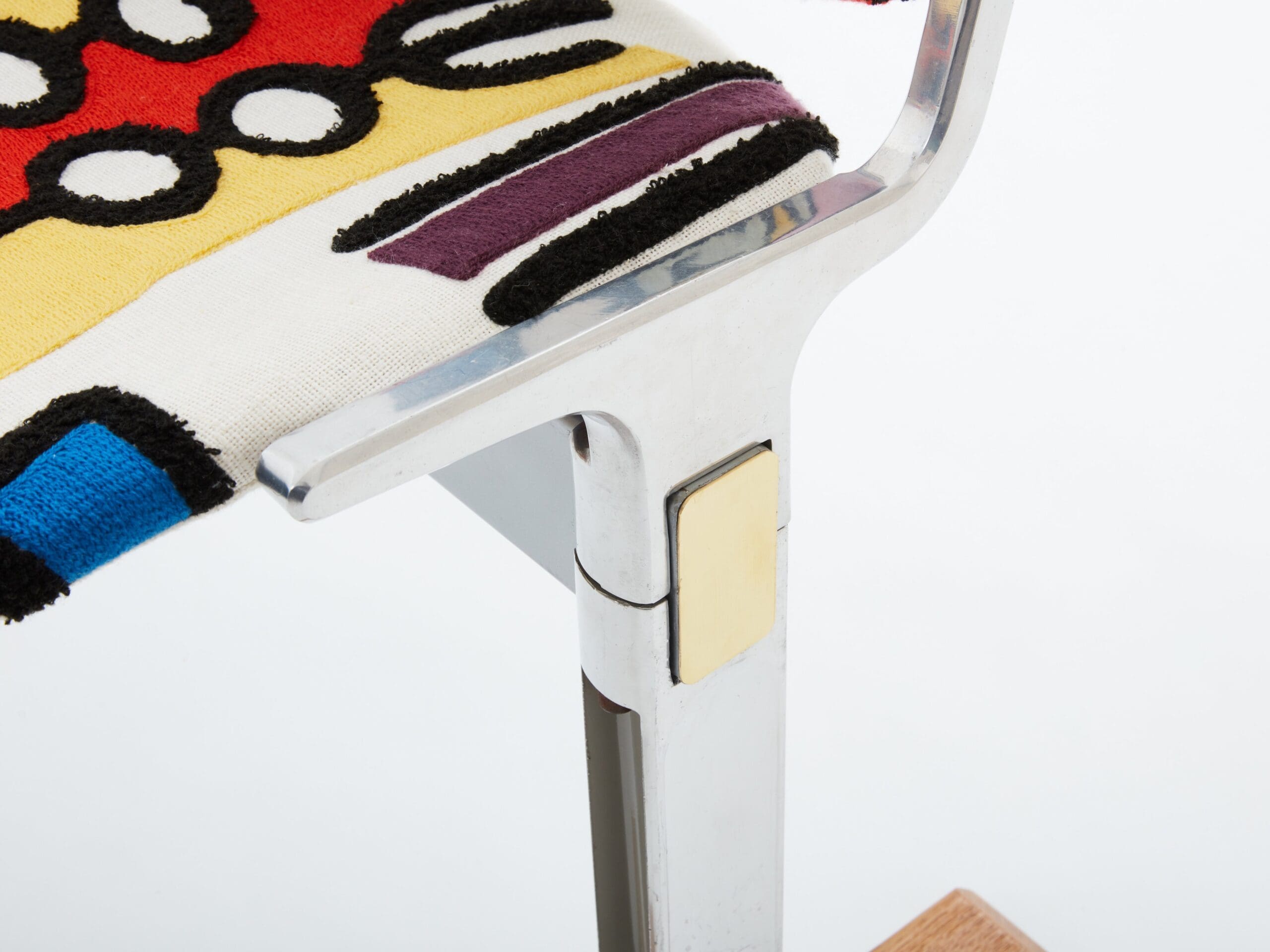Banc par Giancarlo Piretti pour Castelli avec Tissu Pierre Frey, 1970