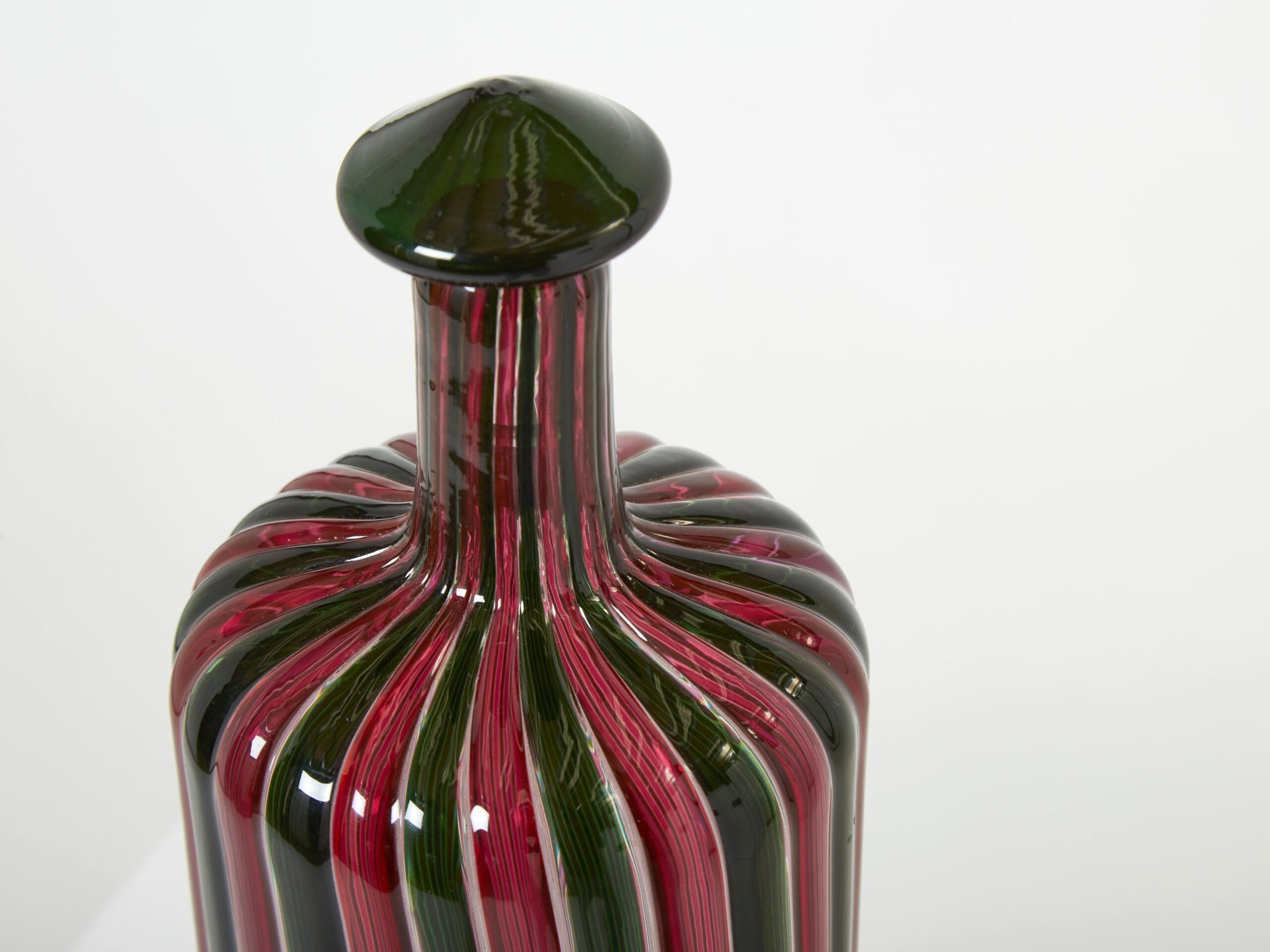 Bouteille en Verre de Murano par Gio Ponti et Paolo Venini, Série Morandiana, 1982