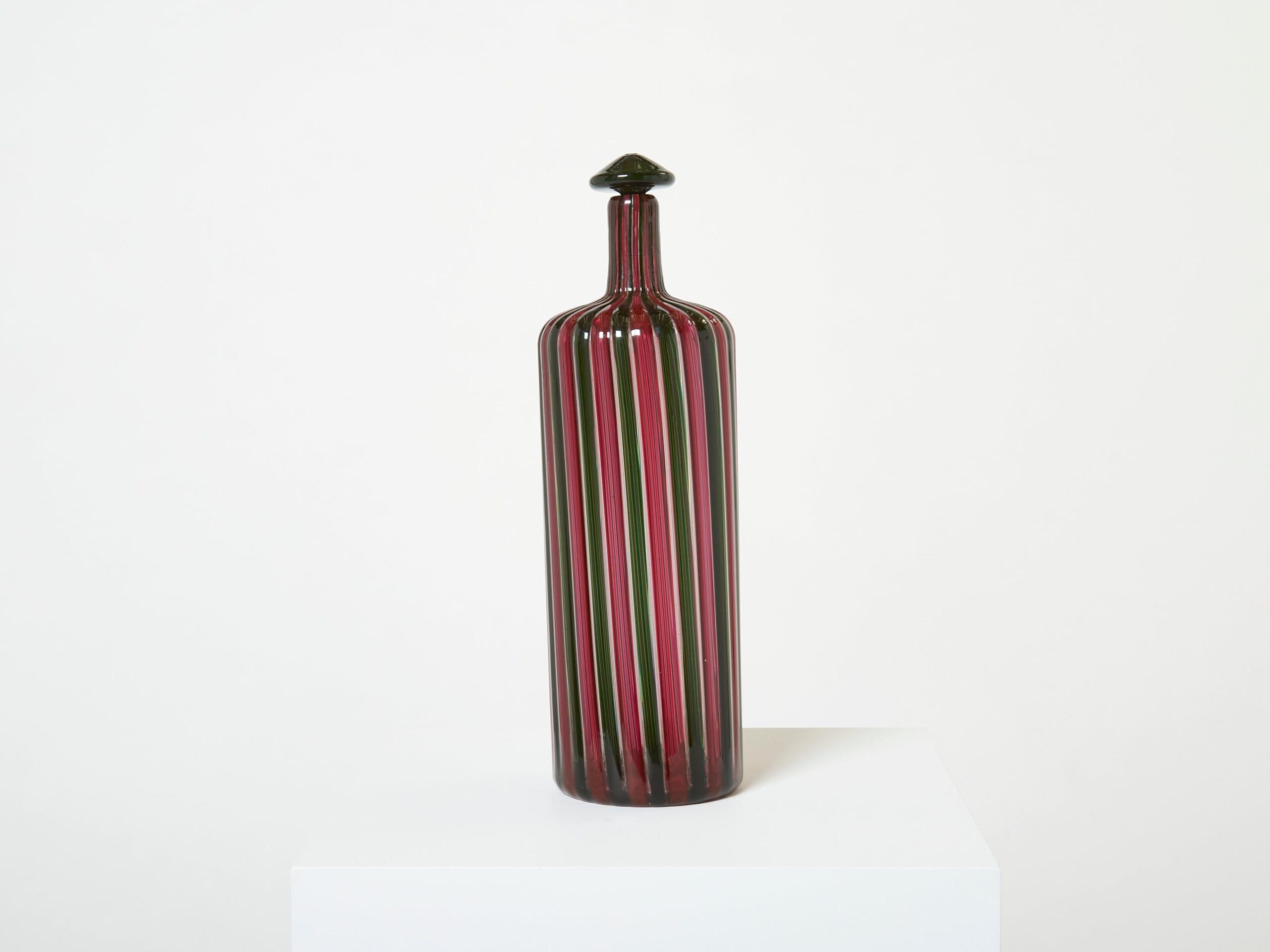 Bouteille en Verre de Murano par Gio Ponti et Paolo Venini, Série Morandiana, 1982