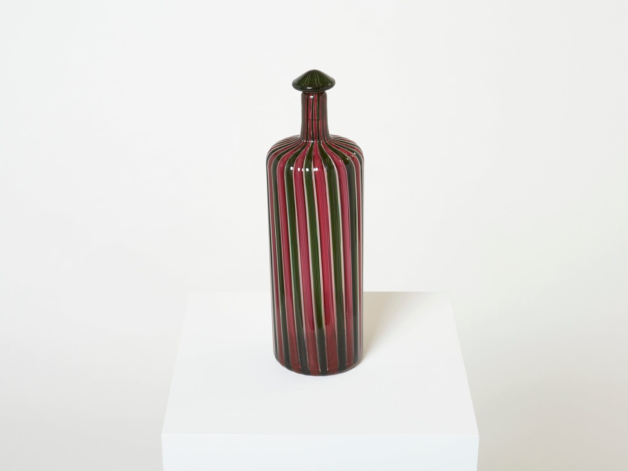 Bouteille en Verre de Murano par Gio Ponti et Paolo Venini, Série Morandiana, 1982