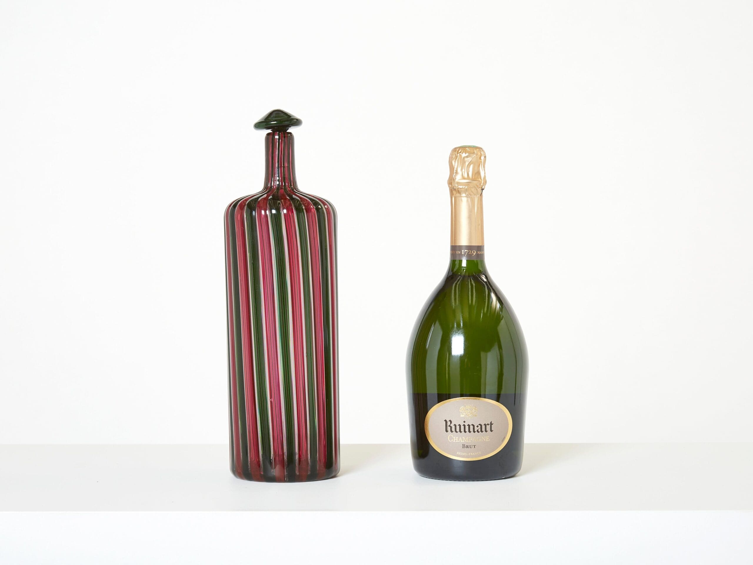 Bouteille en Verre de Murano par Gio Ponti et Paolo Venini, Série Morandiana, 1982