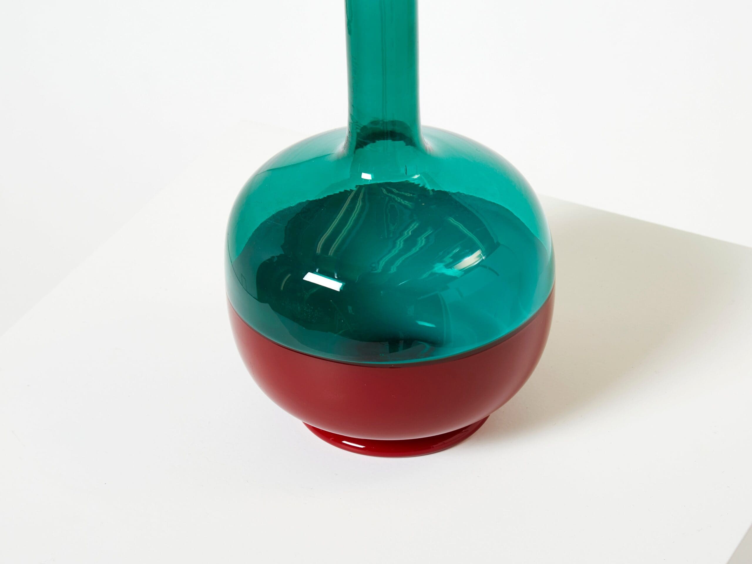 Bouteille en verre de Murano de Gio Ponti pour Venini, série Morandiana, années 1960