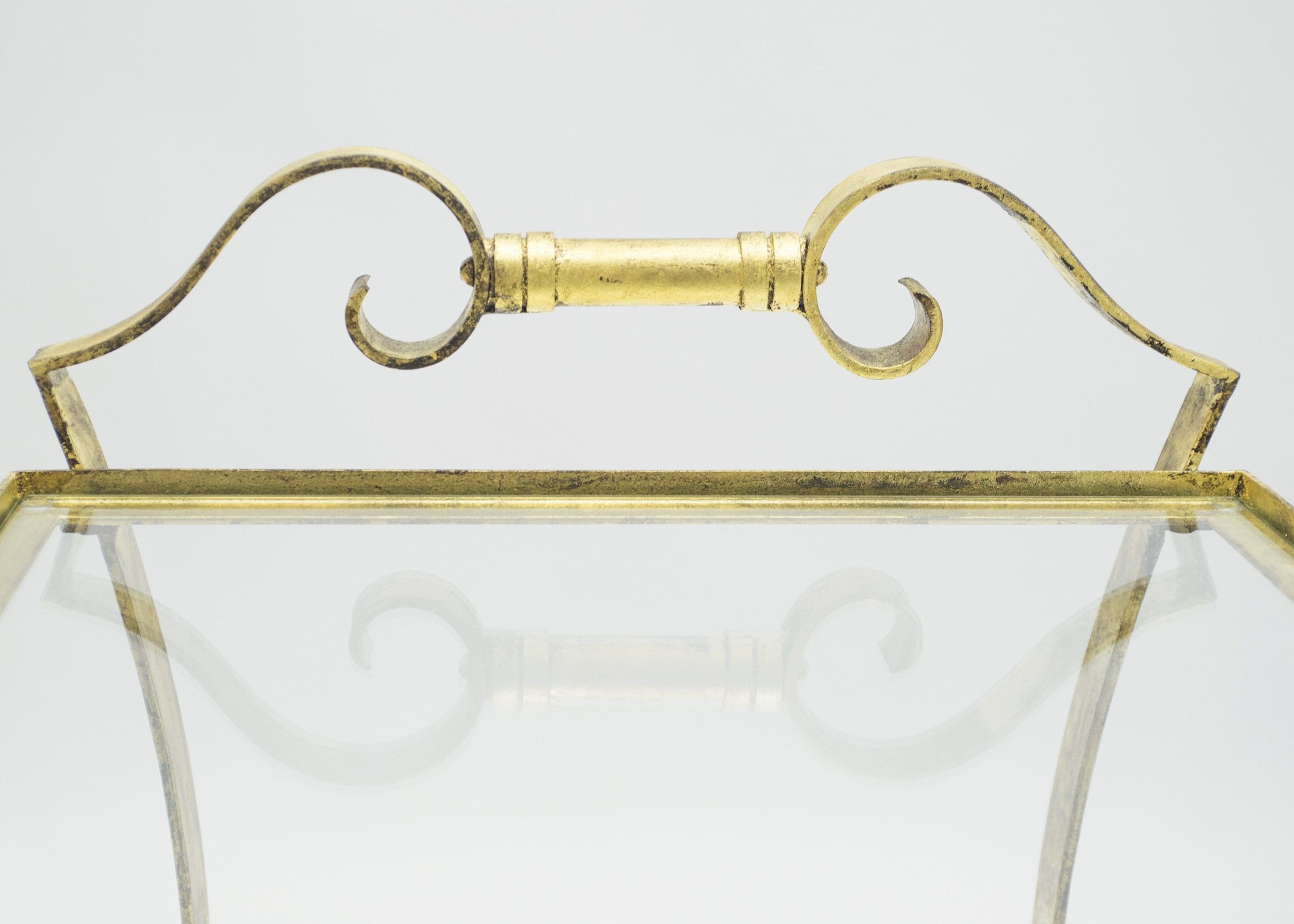 Chariot de Bar Néoclassique Français Maison Ramsay Doré, Années 1940