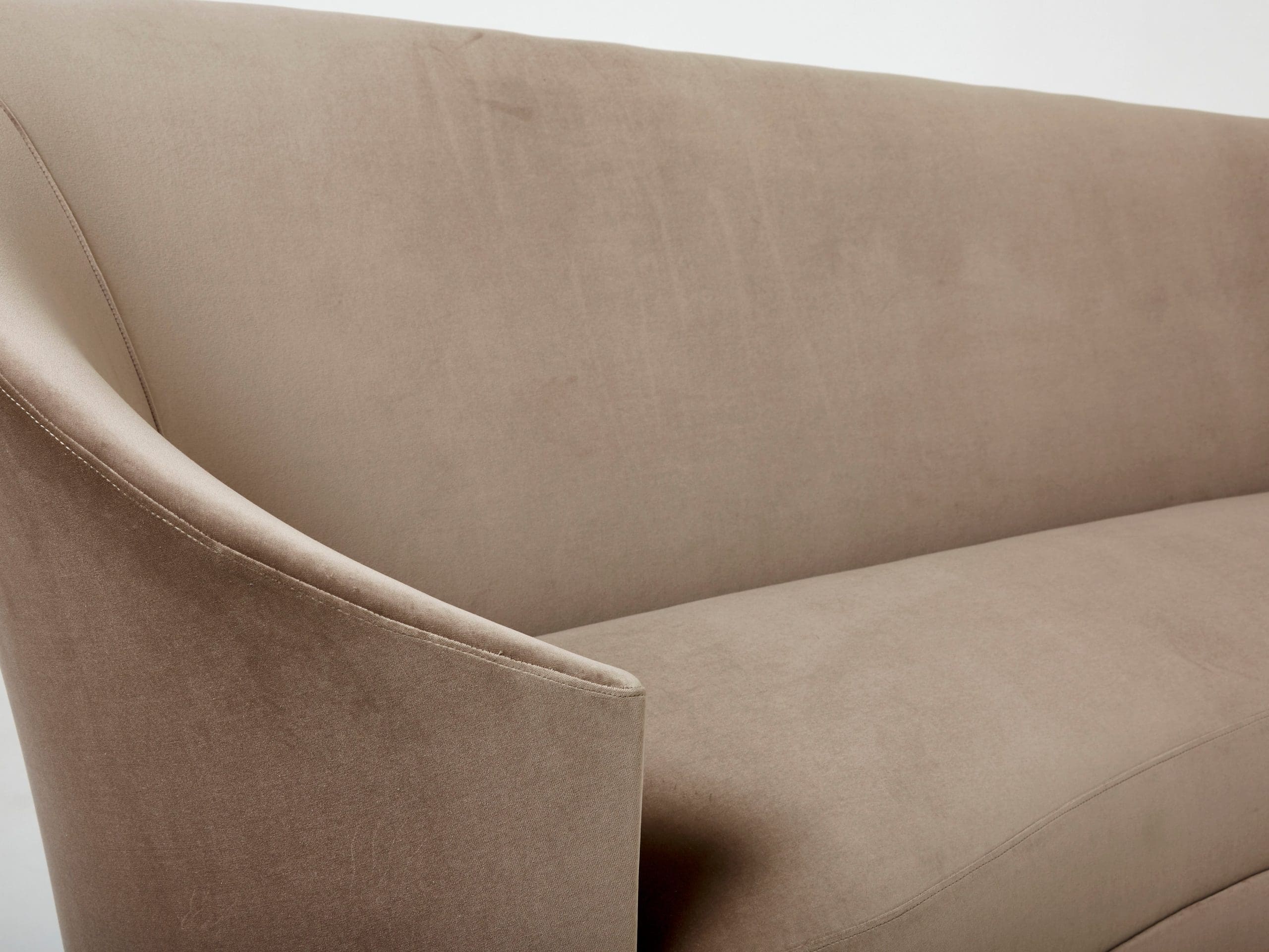 Canapé Méridienne Rond en Velours par Federico Munari (1960s)