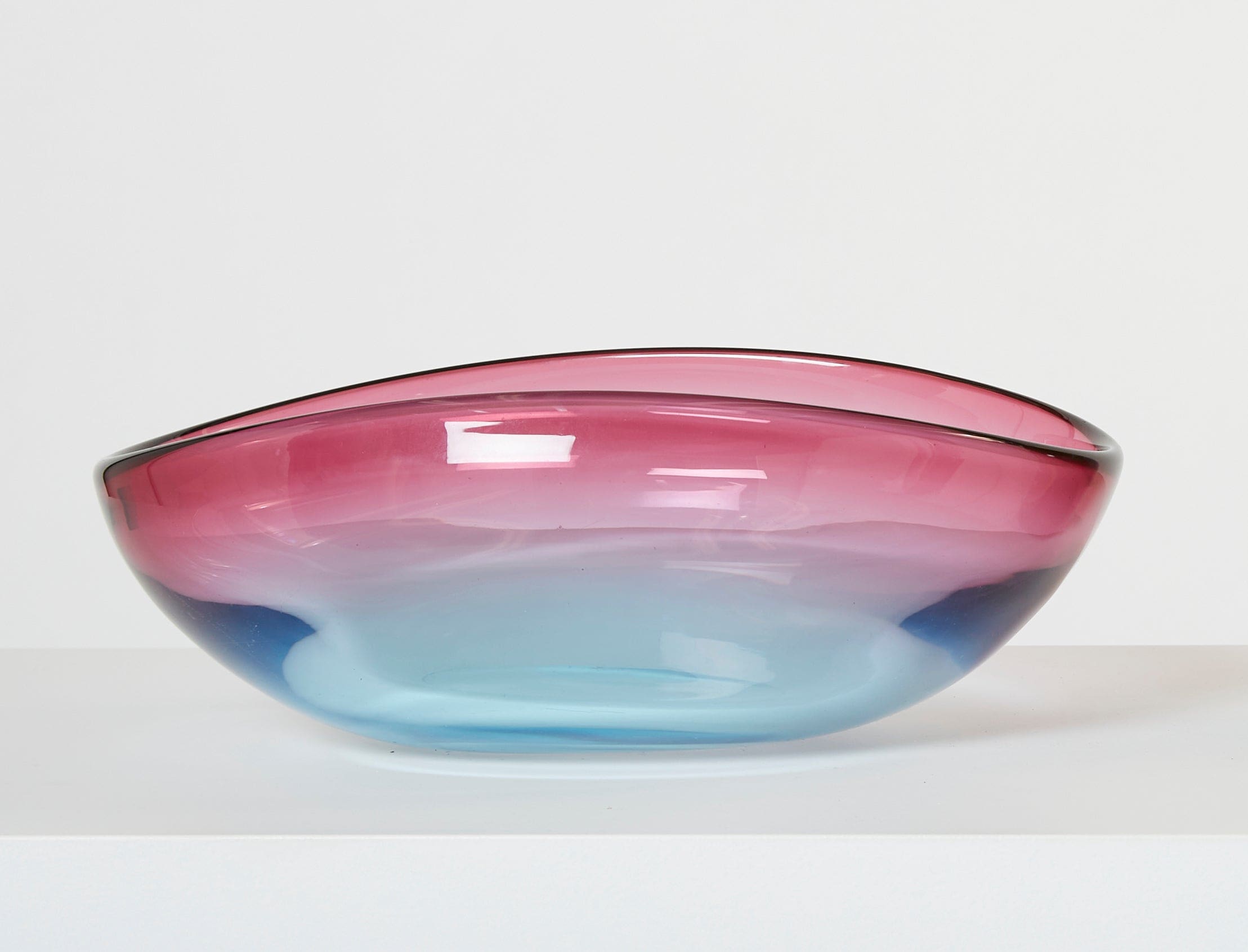 Flavio Poli pour Seguso : Coupe en Verre de Murano, Années 1960