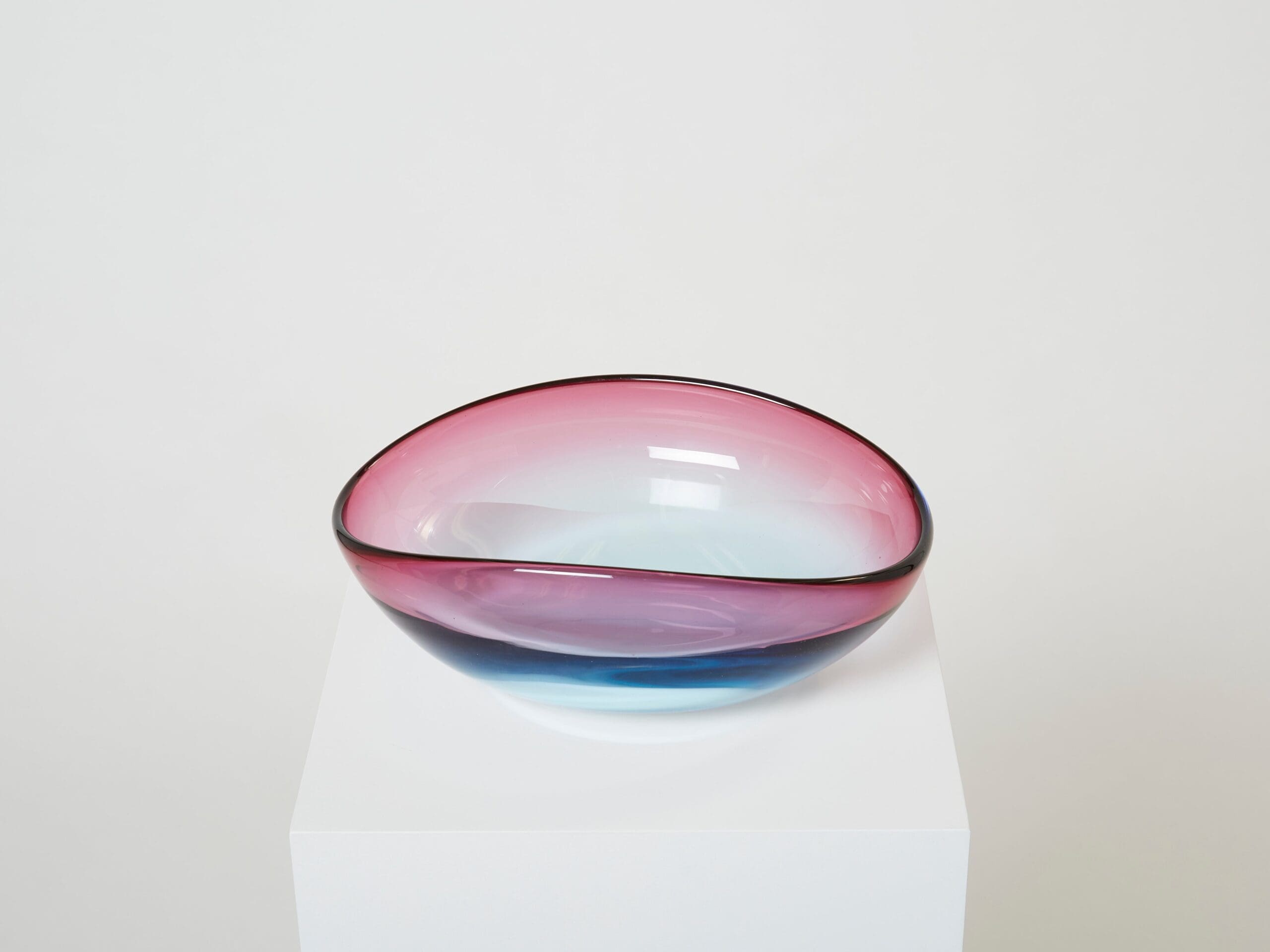 Flavio Poli pour Seguso : Coupe en Verre de Murano, Années 1960
