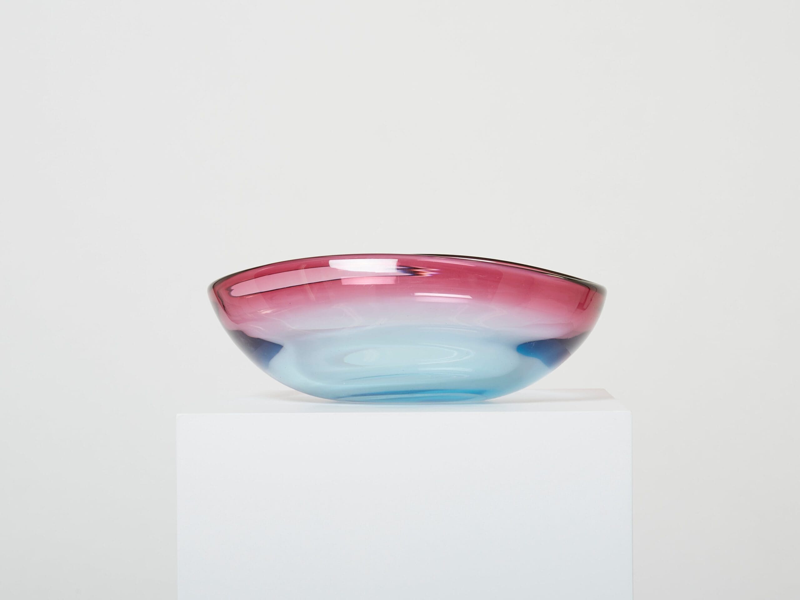 Flavio Poli pour Seguso : Coupe en Verre de Murano, Années 1960