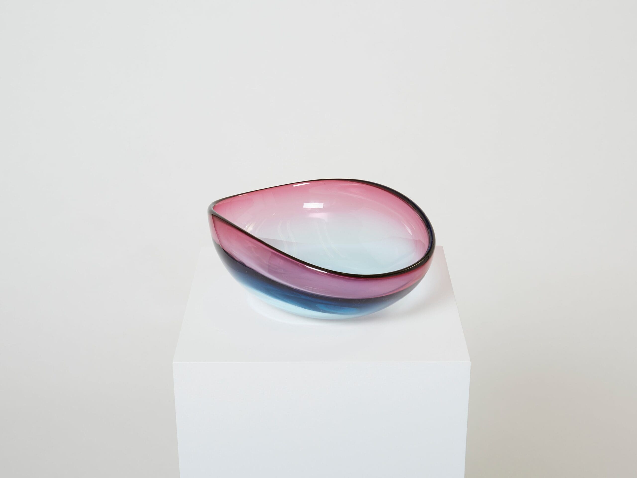 Flavio Poli pour Seguso : Coupe en Verre de Murano, Années 1960