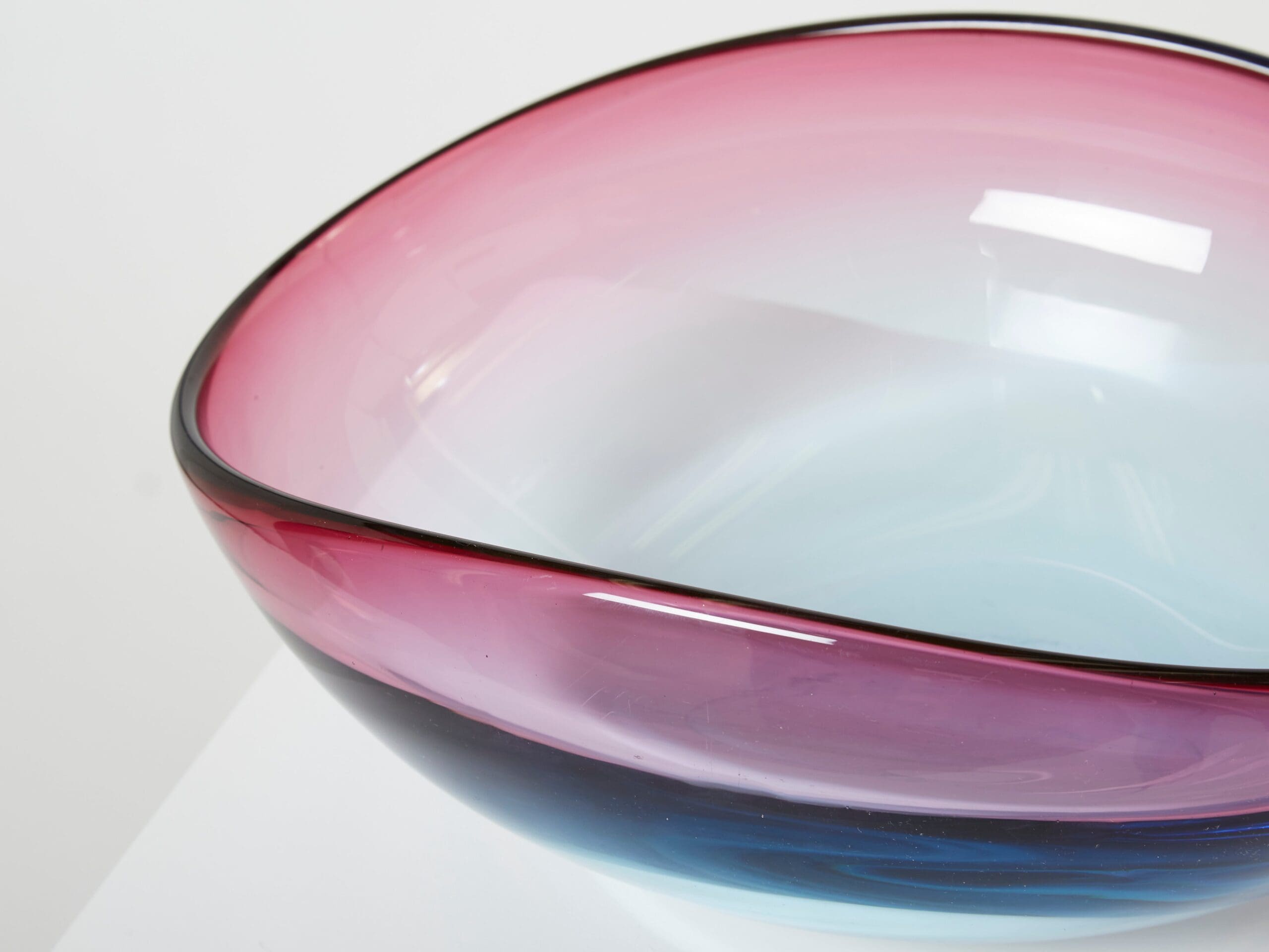 Flavio Poli pour Seguso : Coupe en Verre de Murano, Années 1960