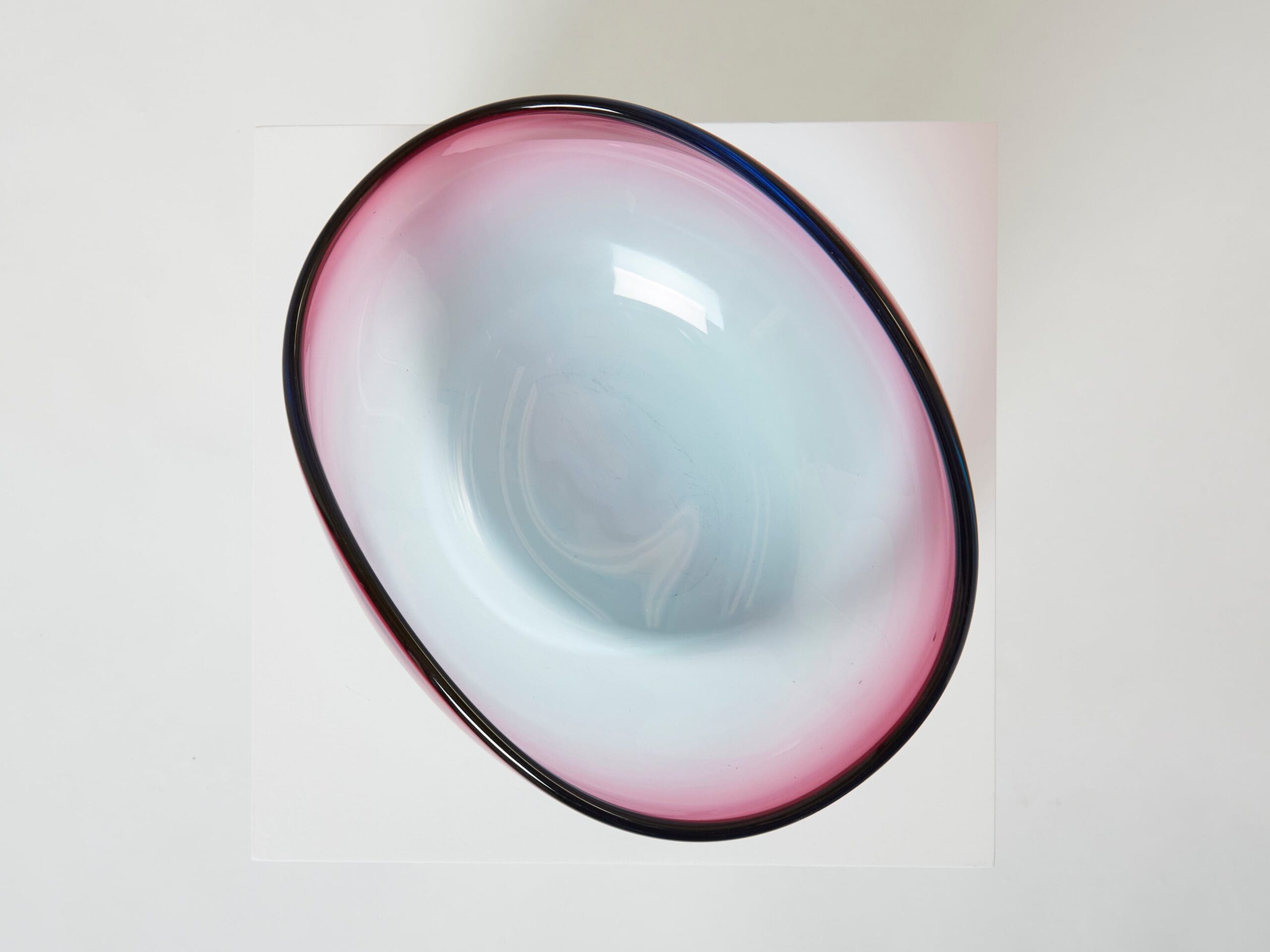 Flavio Poli pour Seguso : Coupe en Verre de Murano, Années 1960