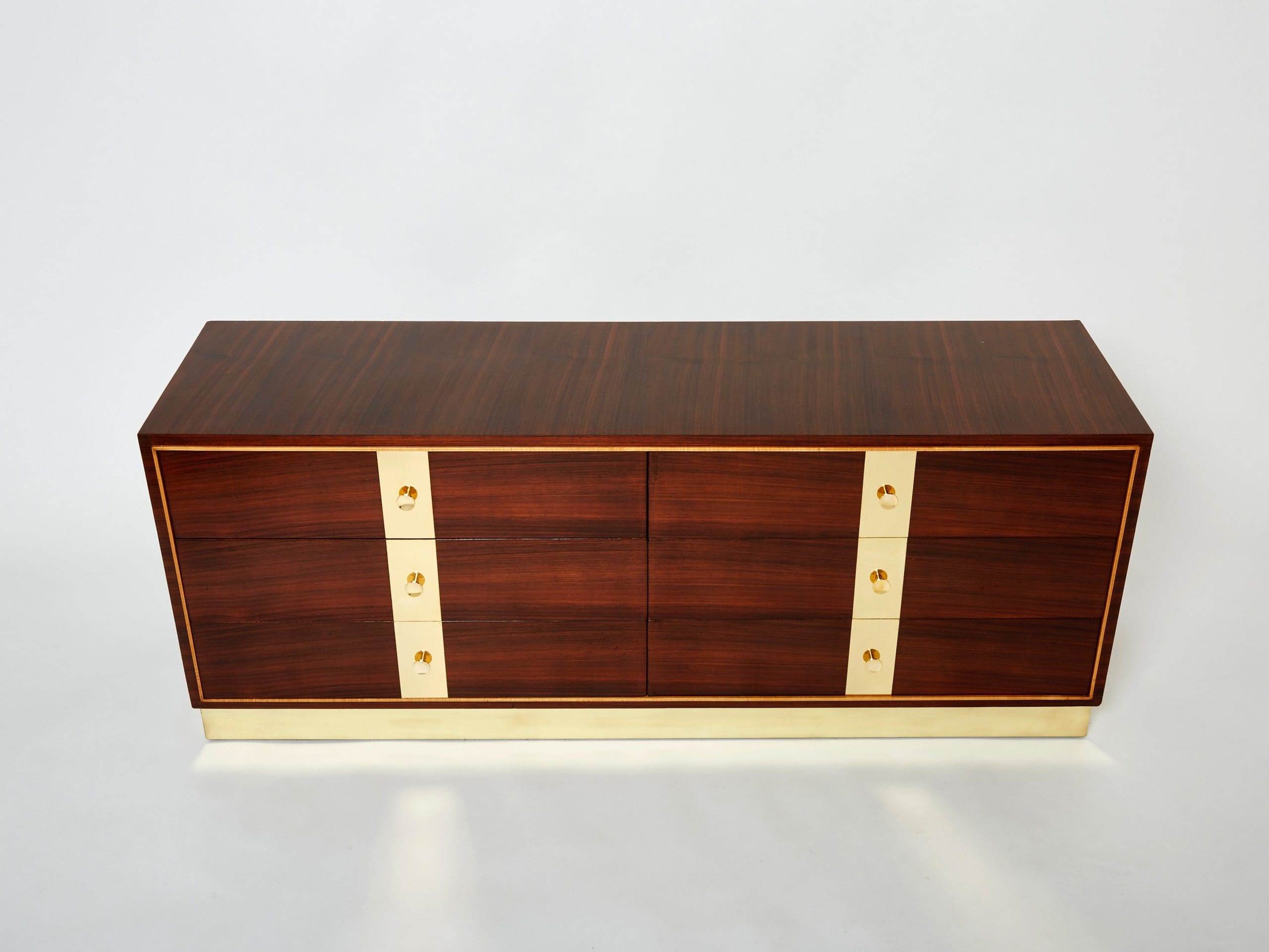 Commode en Palissandre et Laiton par ISA Bergamo (1950s)