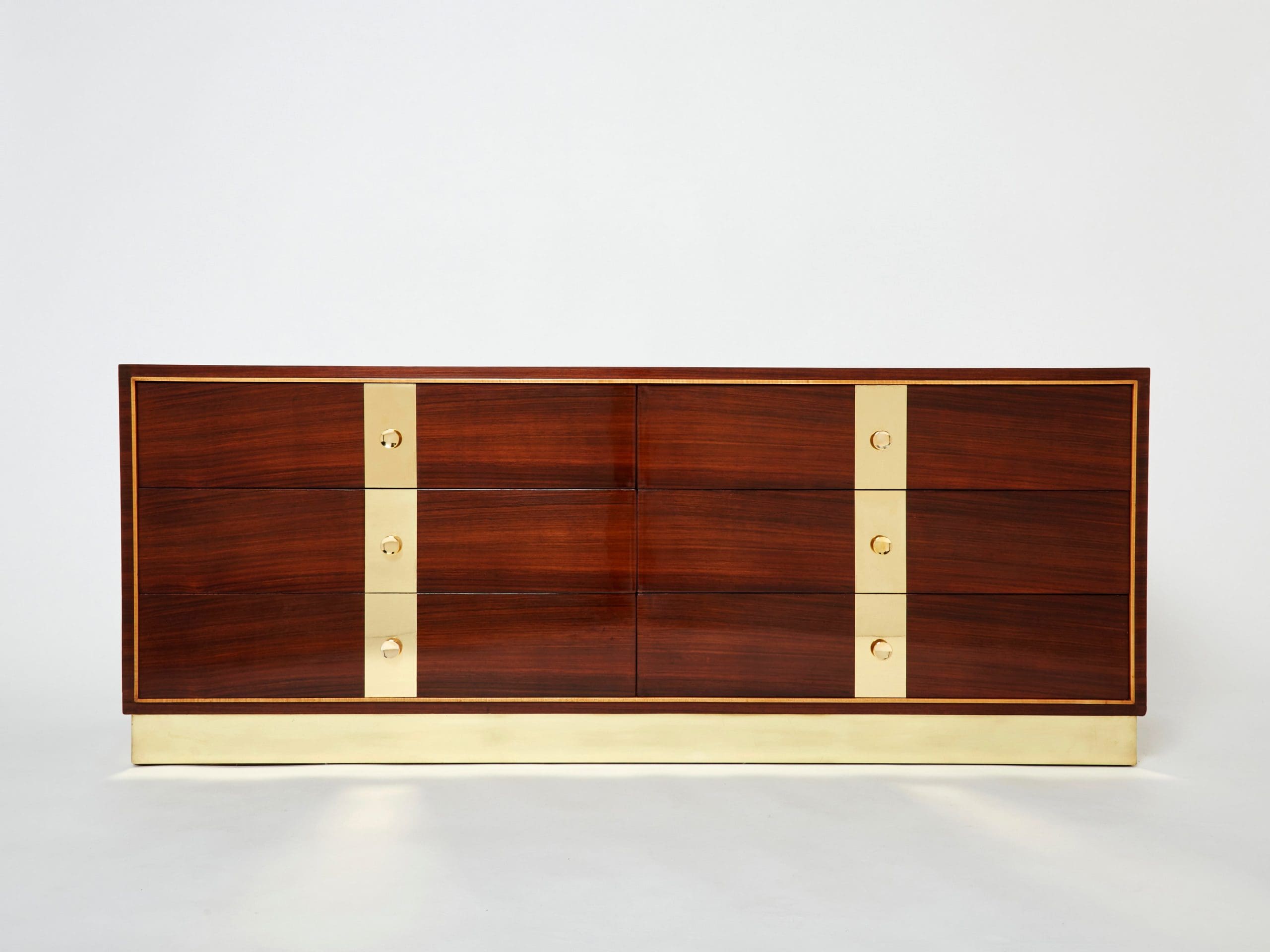 Commode en Palissandre et Laiton par ISA Bergamo (1950s)