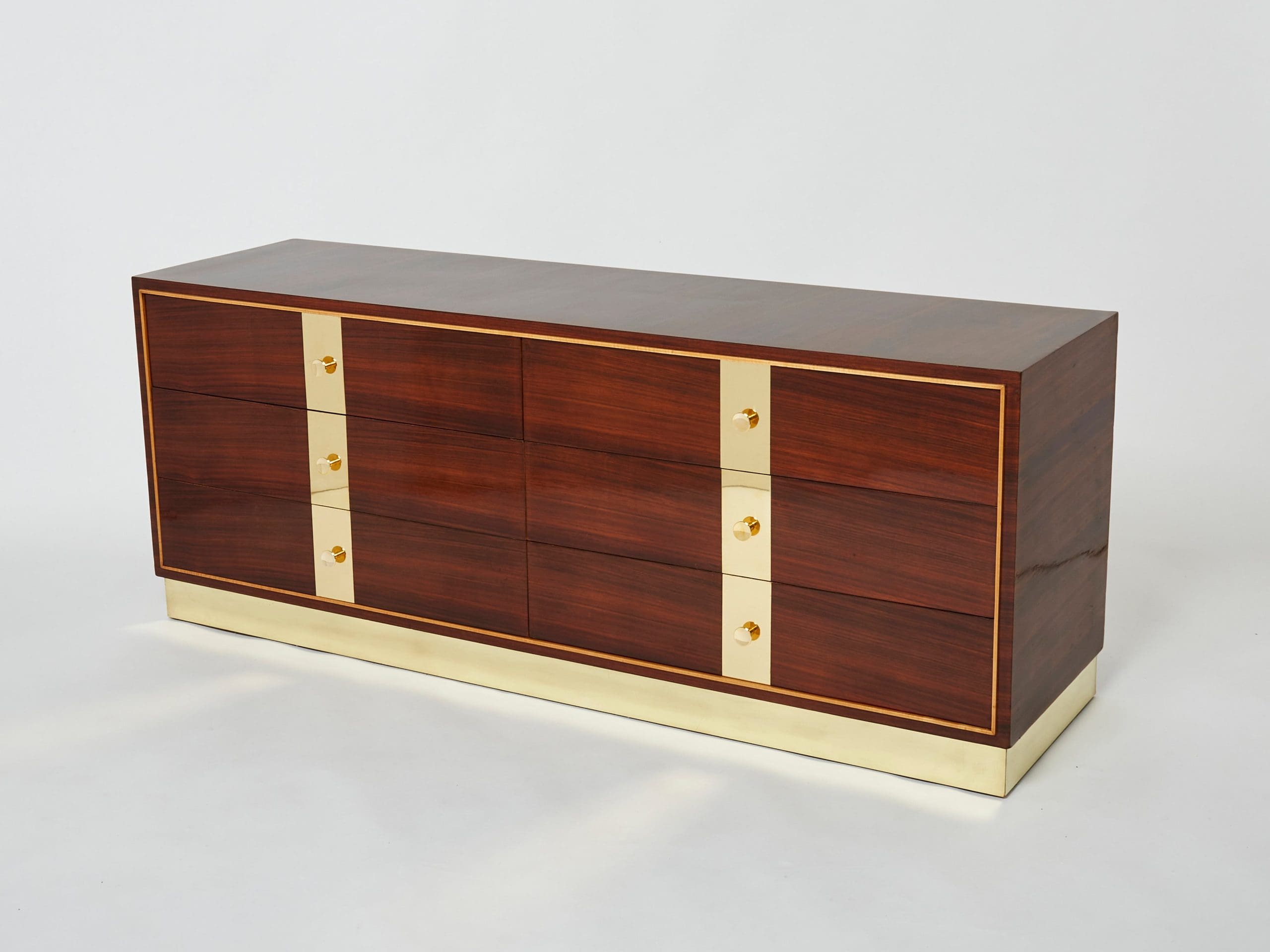 Commode en Palissandre et Laiton par ISA Bergamo (1950s)