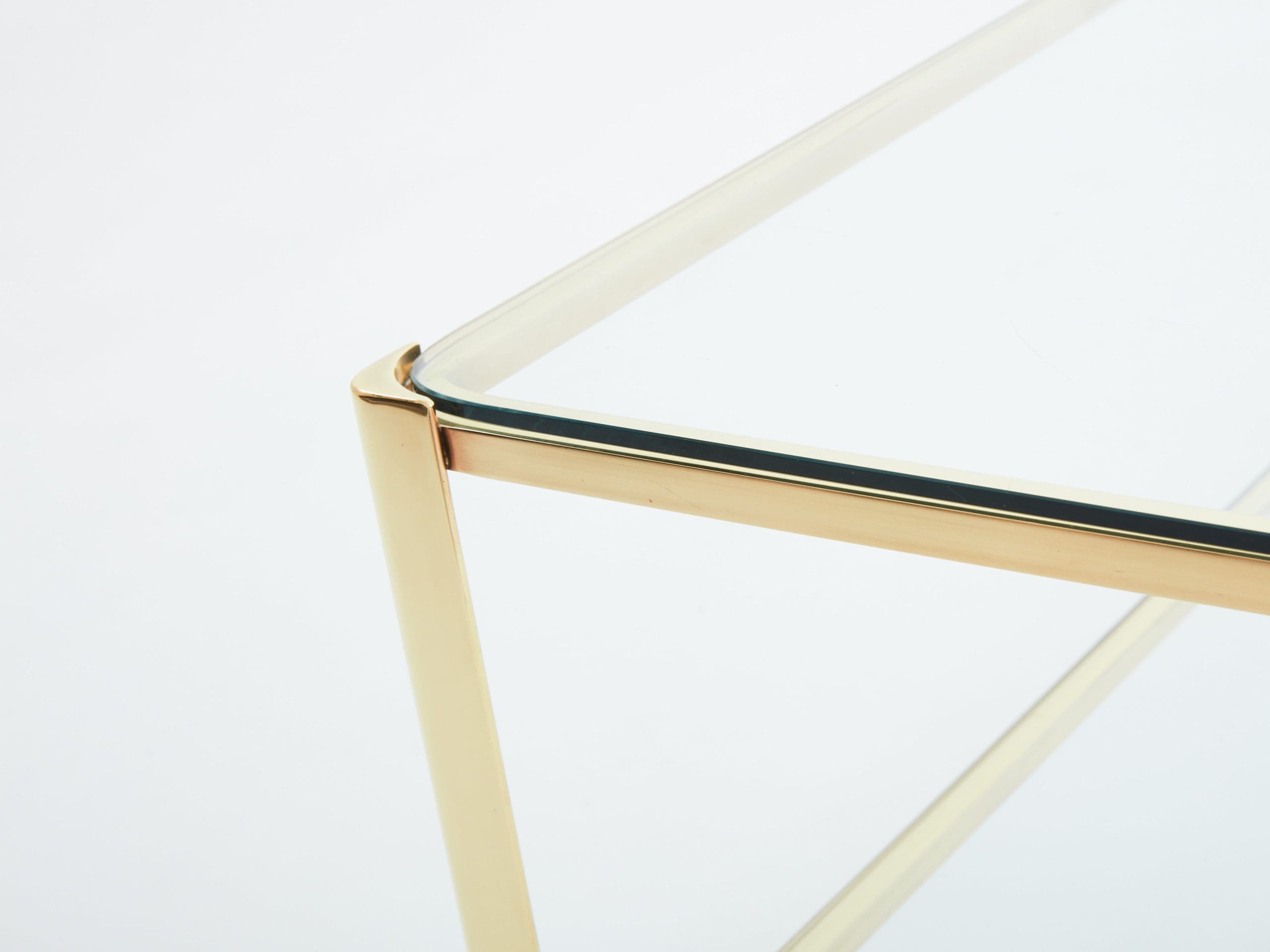 Table basse en bronze à deux niveaux par J.T. Lepelletier pour Broncz (1960s)