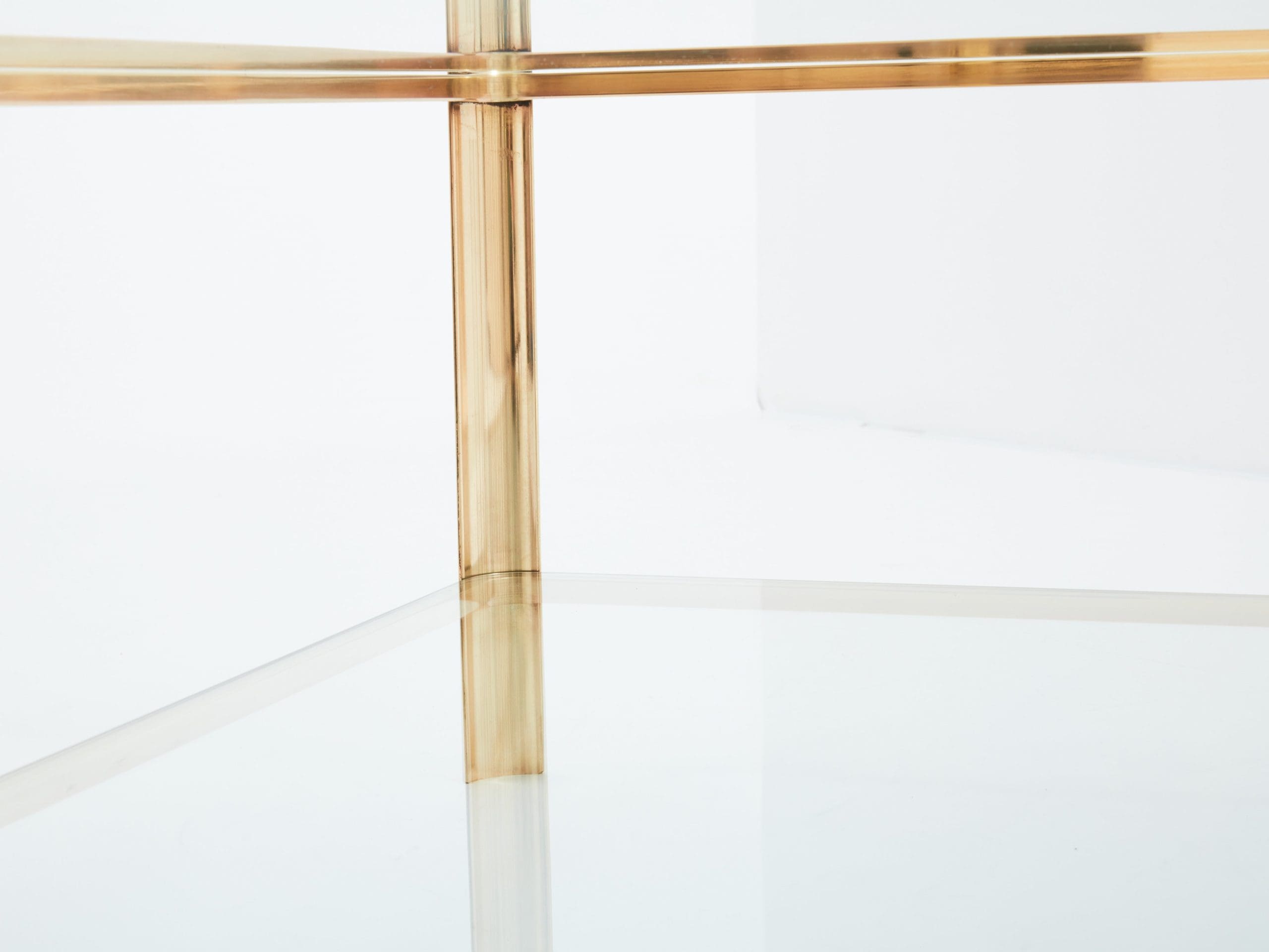 Table basse en bronze à deux niveaux par J.T. Lepelletier pour Broncz (1960s)