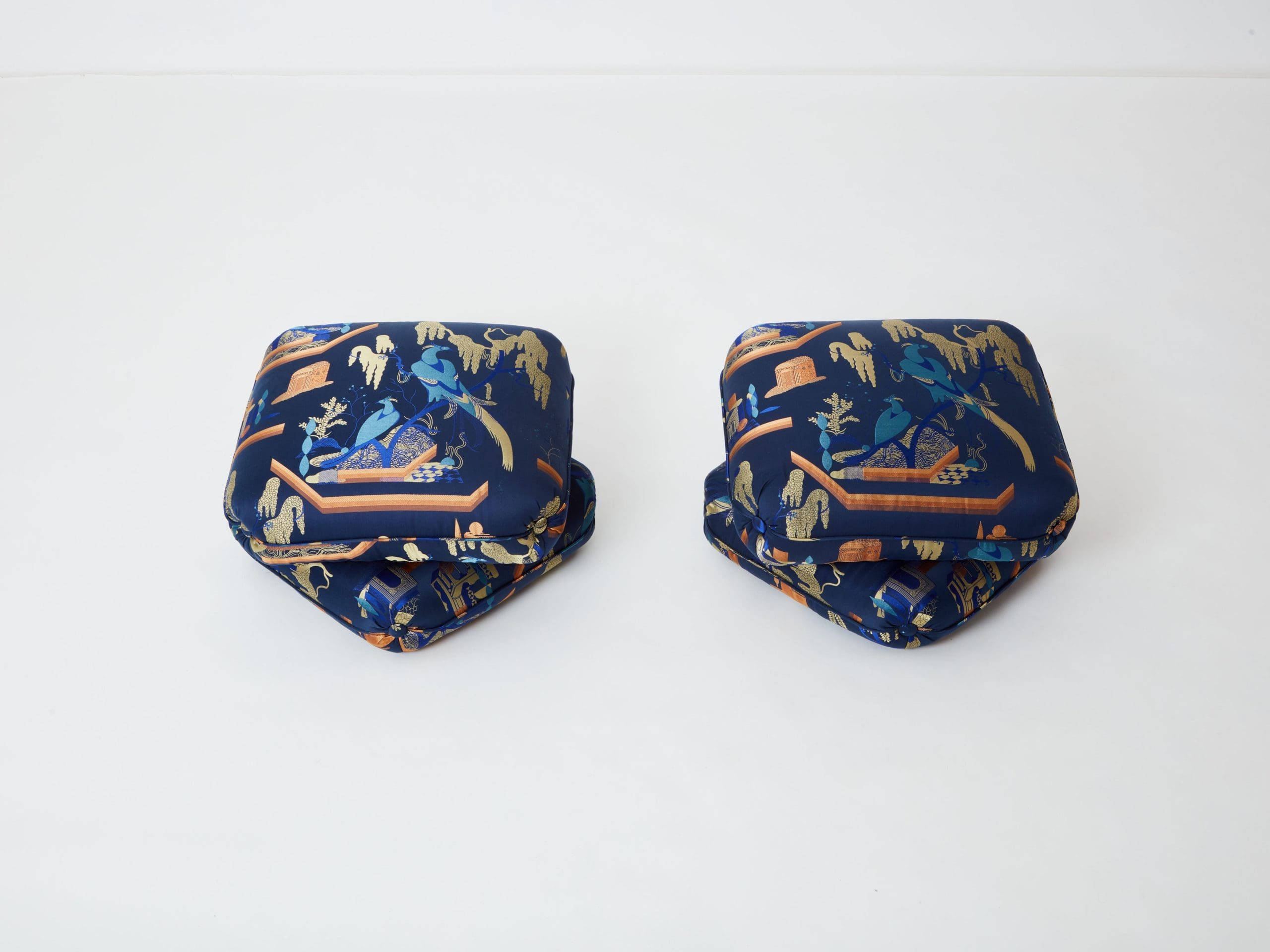 Tabourets d’exception par Jacques Charpentier pour Maison Jansen (1970s)