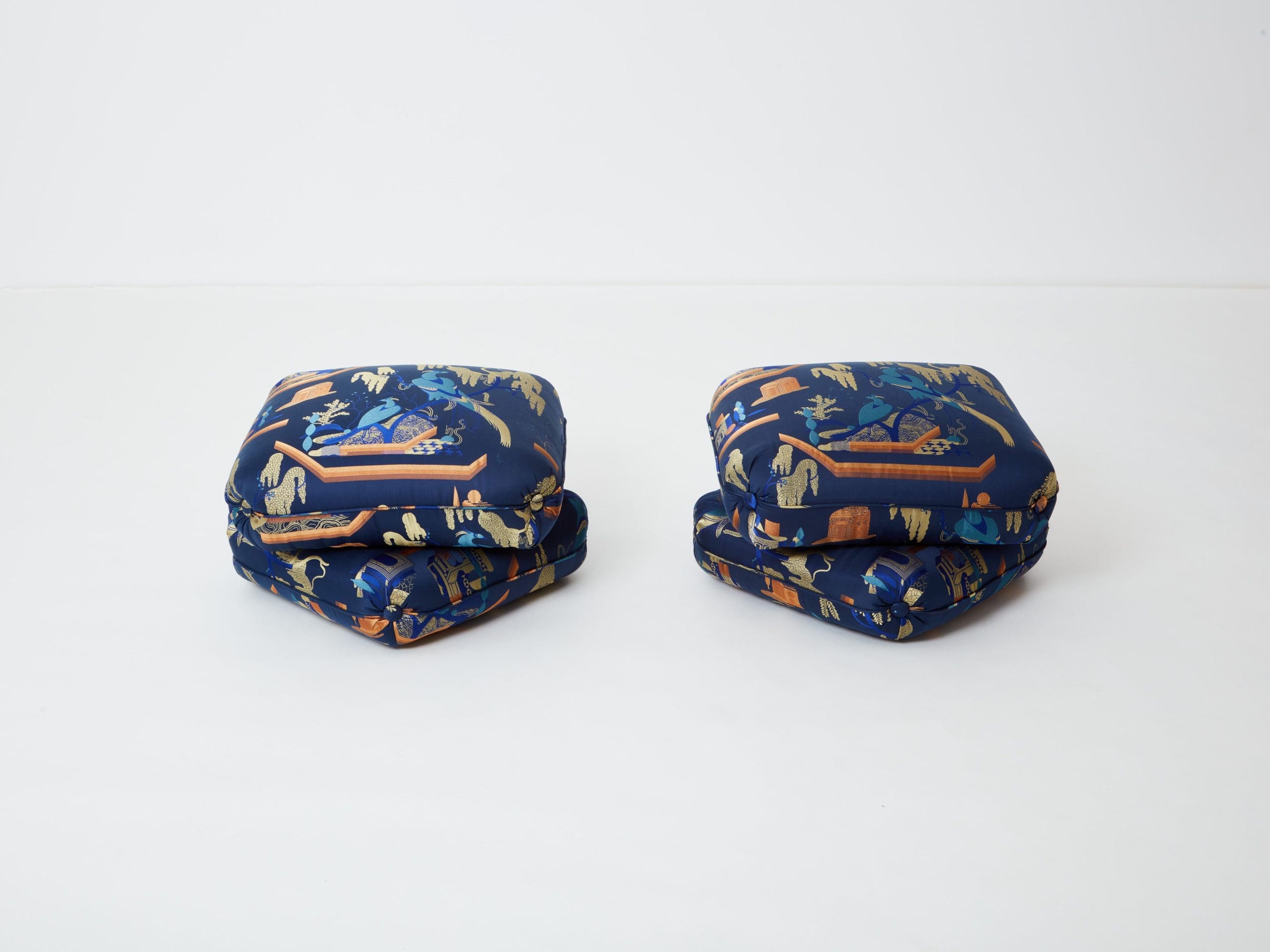 Tabourets d’exception par Jacques Charpentier pour Maison Jansen (1970s)