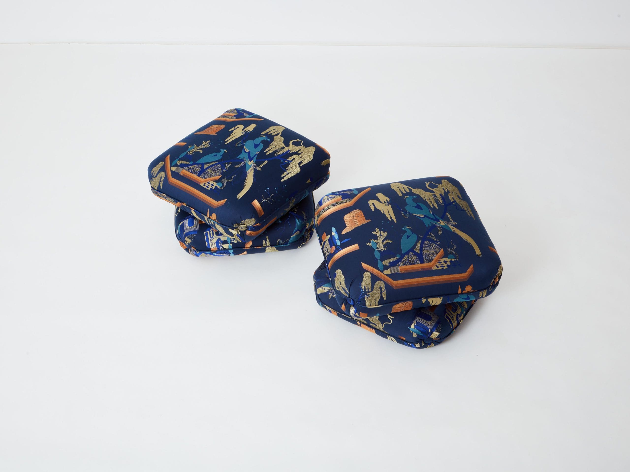 Tabourets d’exception par Jacques Charpentier pour Maison Jansen (1970s)