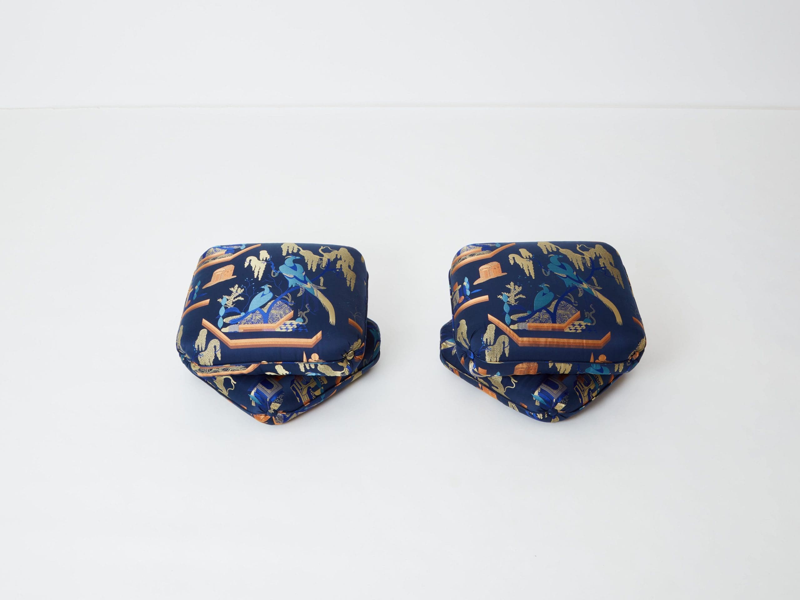 Tabourets d’exception par Jacques Charpentier pour Maison Jansen (1970s)