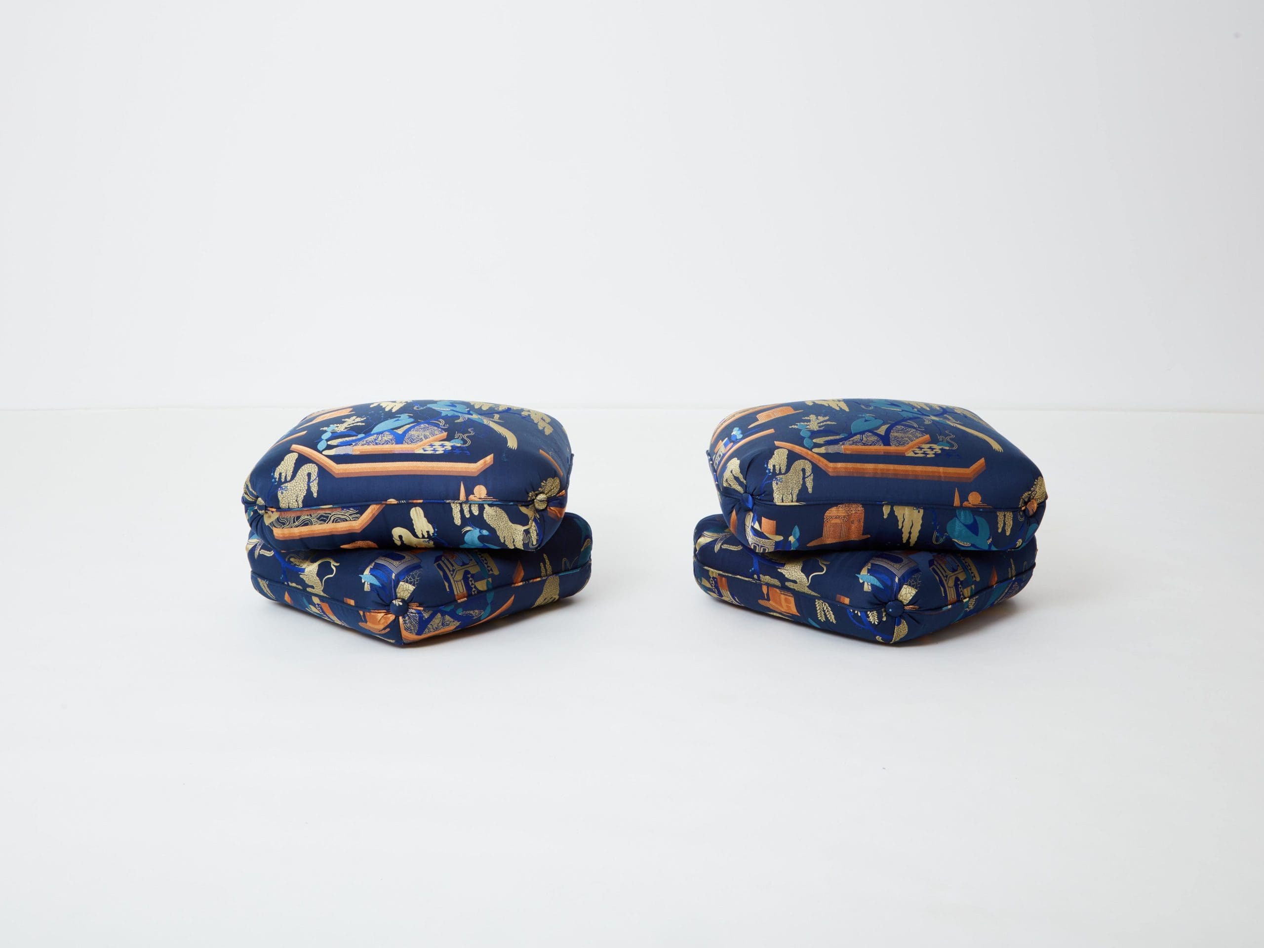 Tabourets d’exception par Jacques Charpentier pour Maison Jansen (1970s)