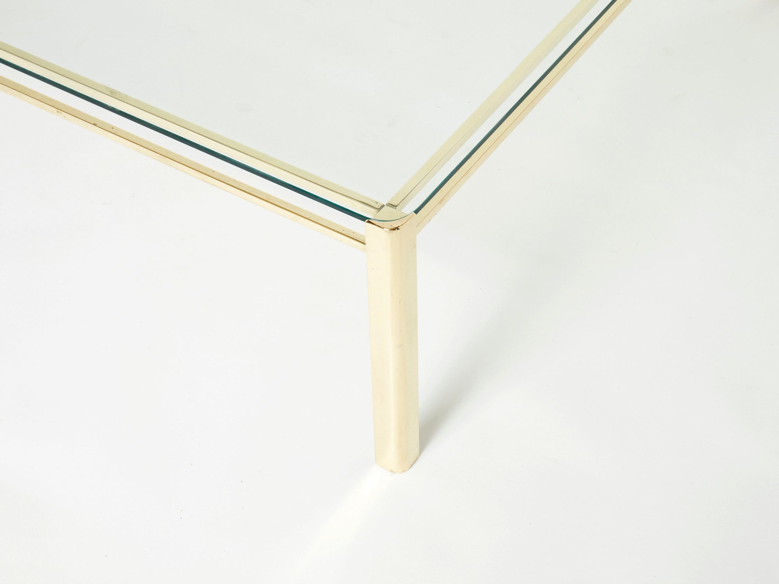 signed large square bronze coffee table j.t. lepelletier for broncz 1960s