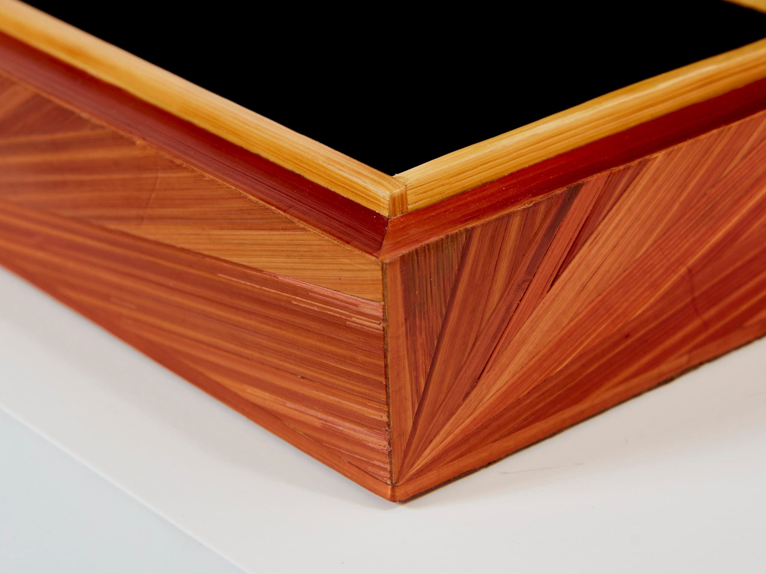 Coffret en marqueterie de paille Jean-Michel Frank des années 1930