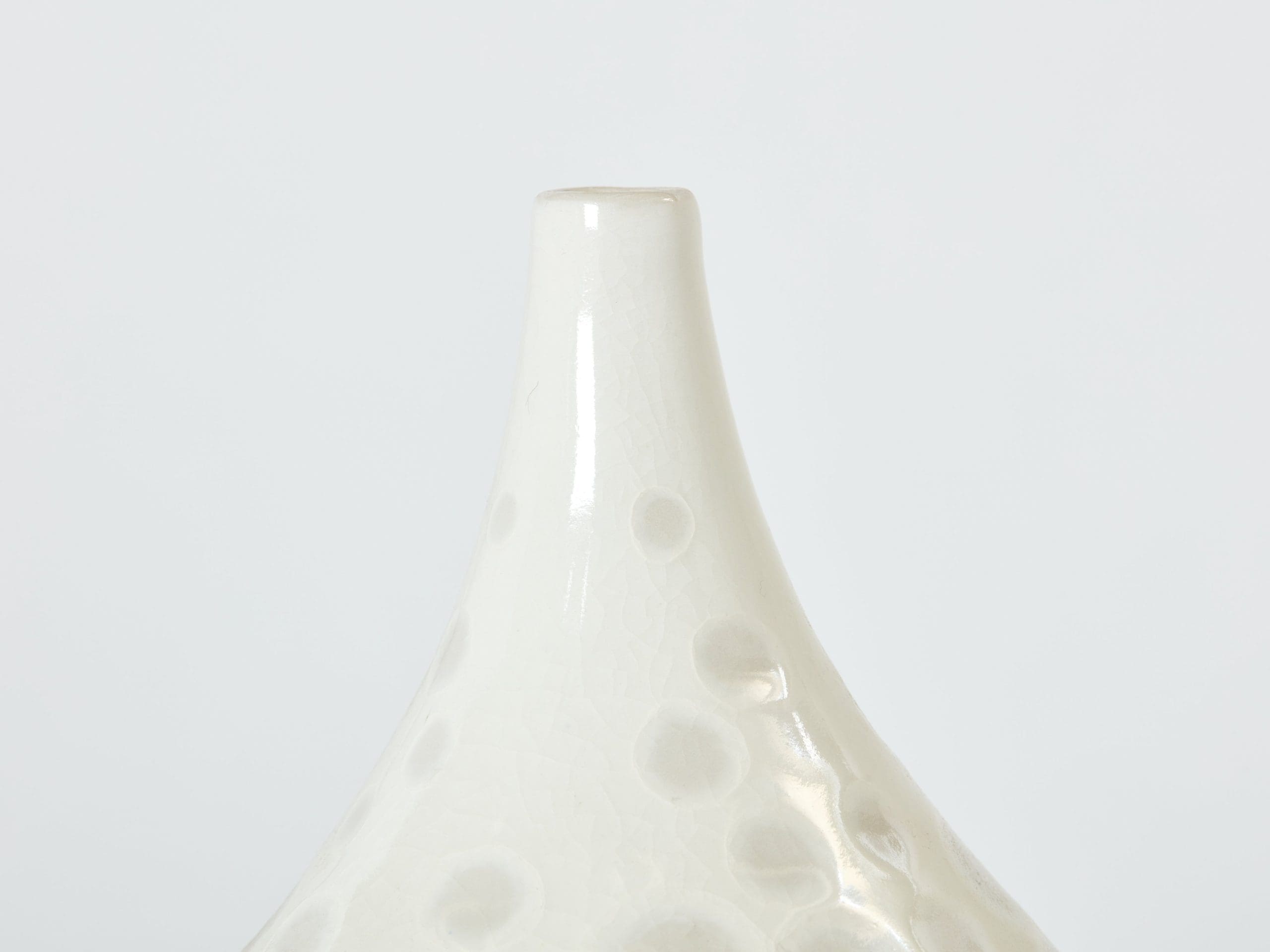Grand Vase en Céramique Craquelée Blanc par Habitat, Années 1980