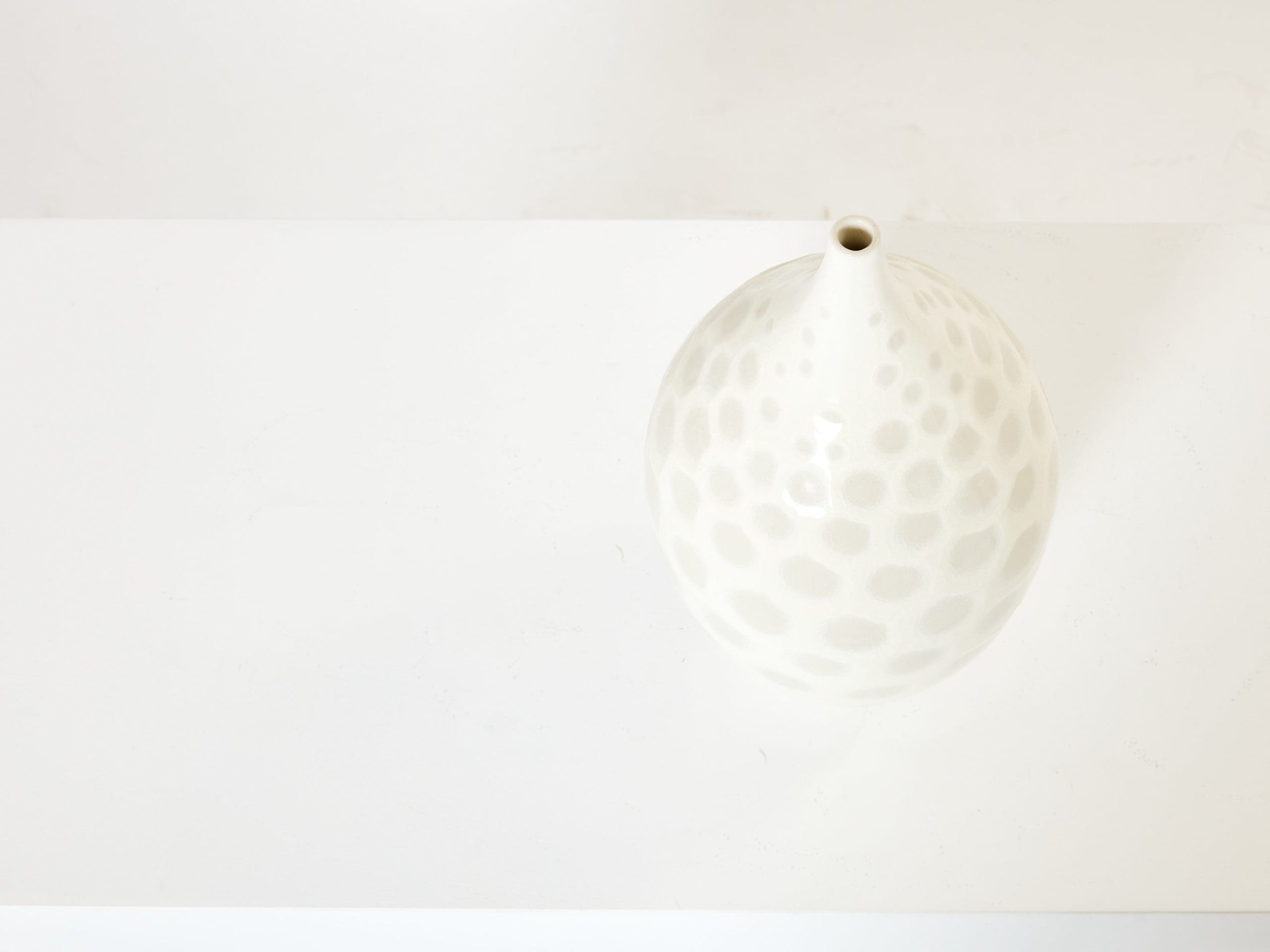Grand Vase en Céramique Craquelée Blanc par Habitat, Années 1980