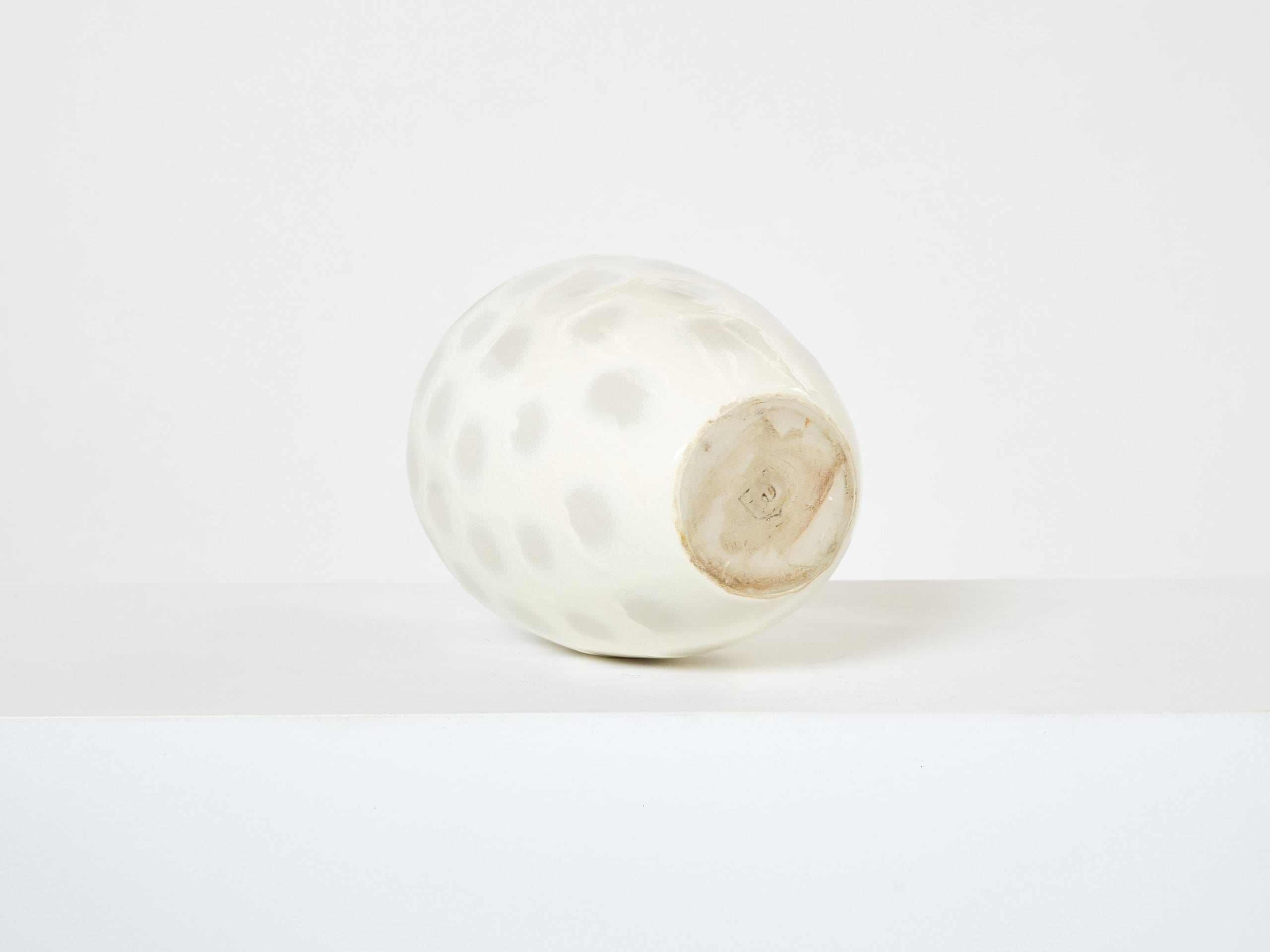 Grand Vase en Céramique Craquelée Blanc par Habitat, Années 1980