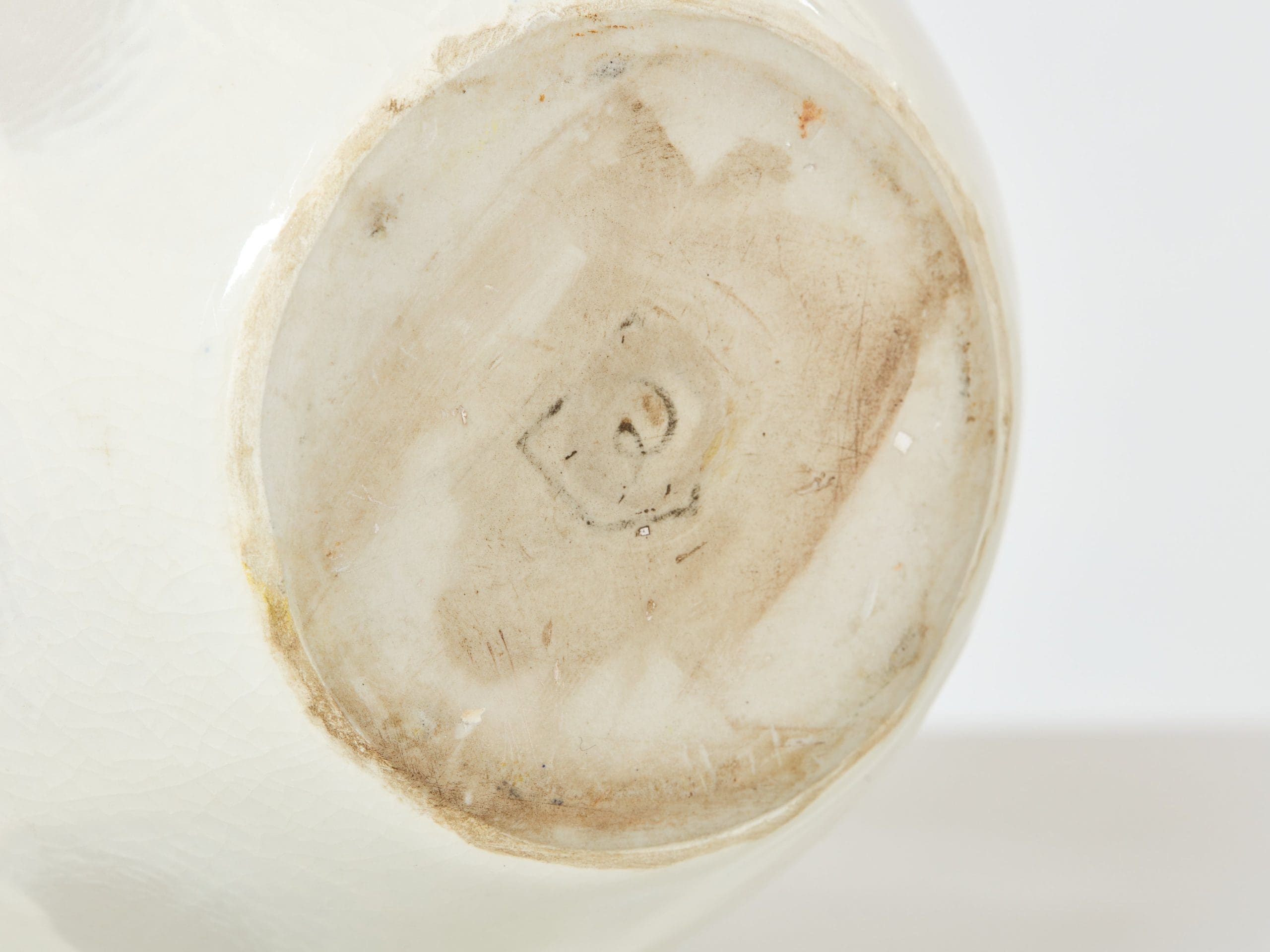 Grand Vase en Céramique Craquelée Blanc par Habitat, Années 1980