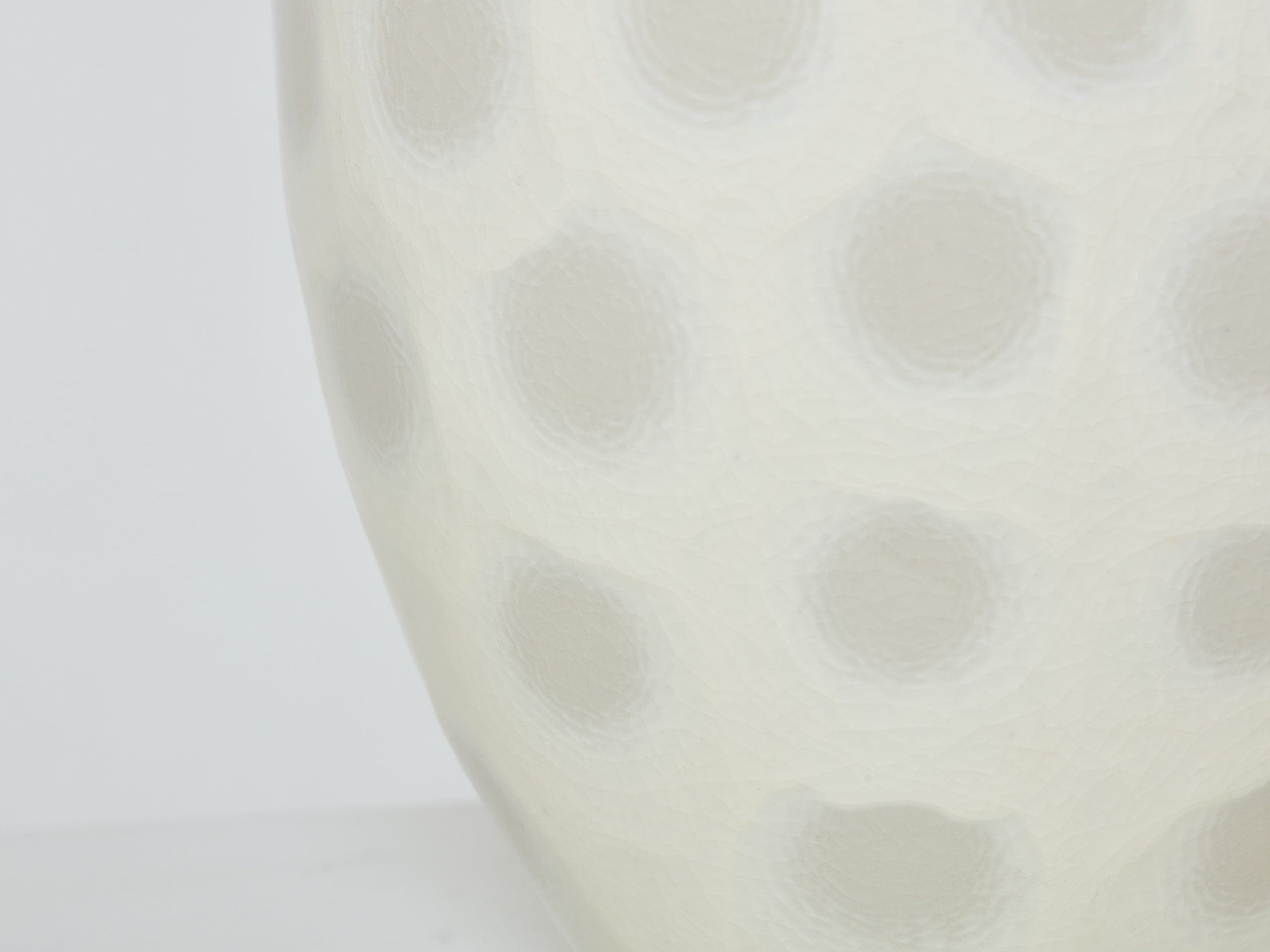 Grand Vase en Céramique Craquelée Blanc par Habitat, Années 1980