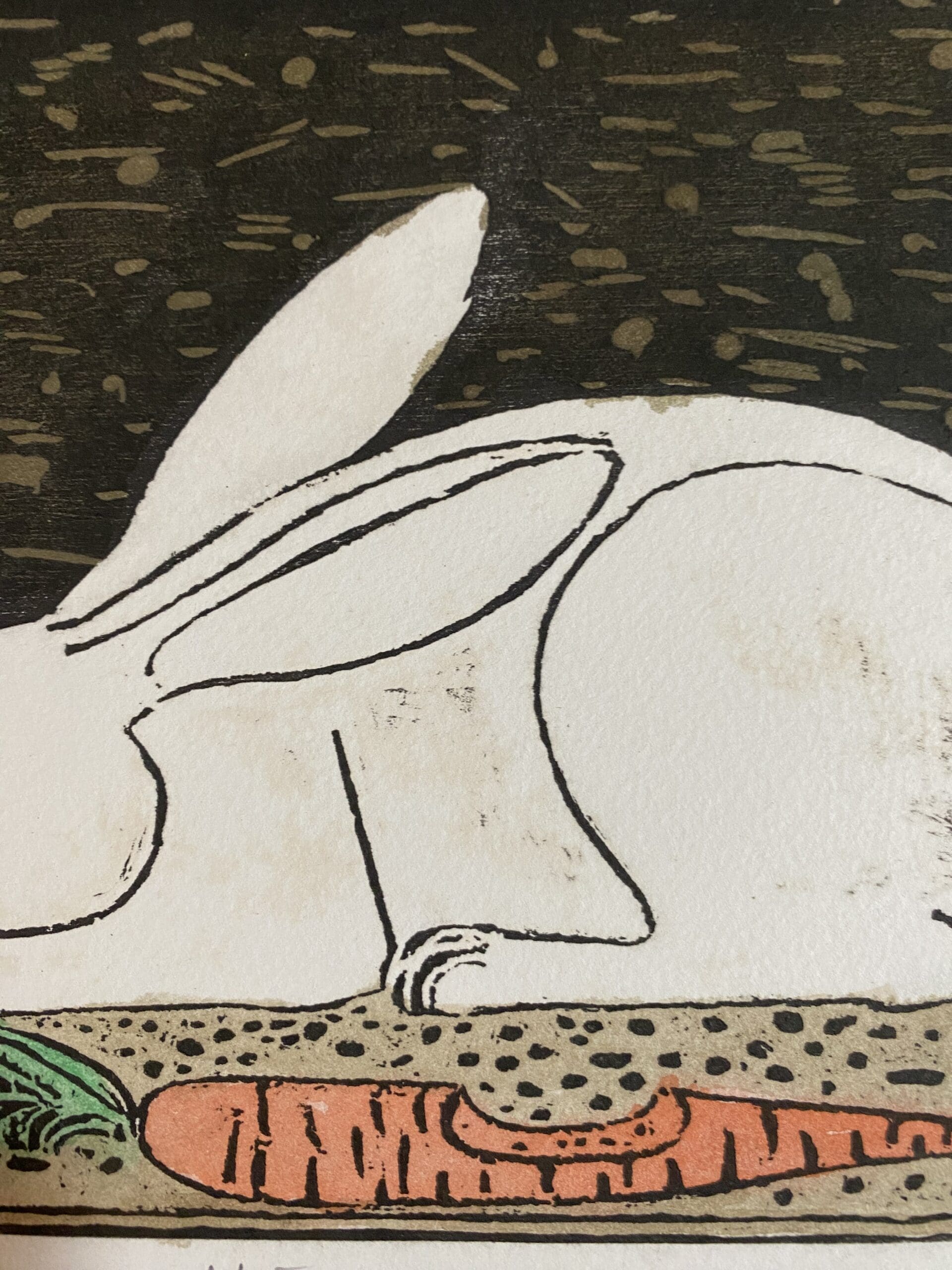 Lithographie Aquarellée « Le Lapin » par François Xavier Lalanne