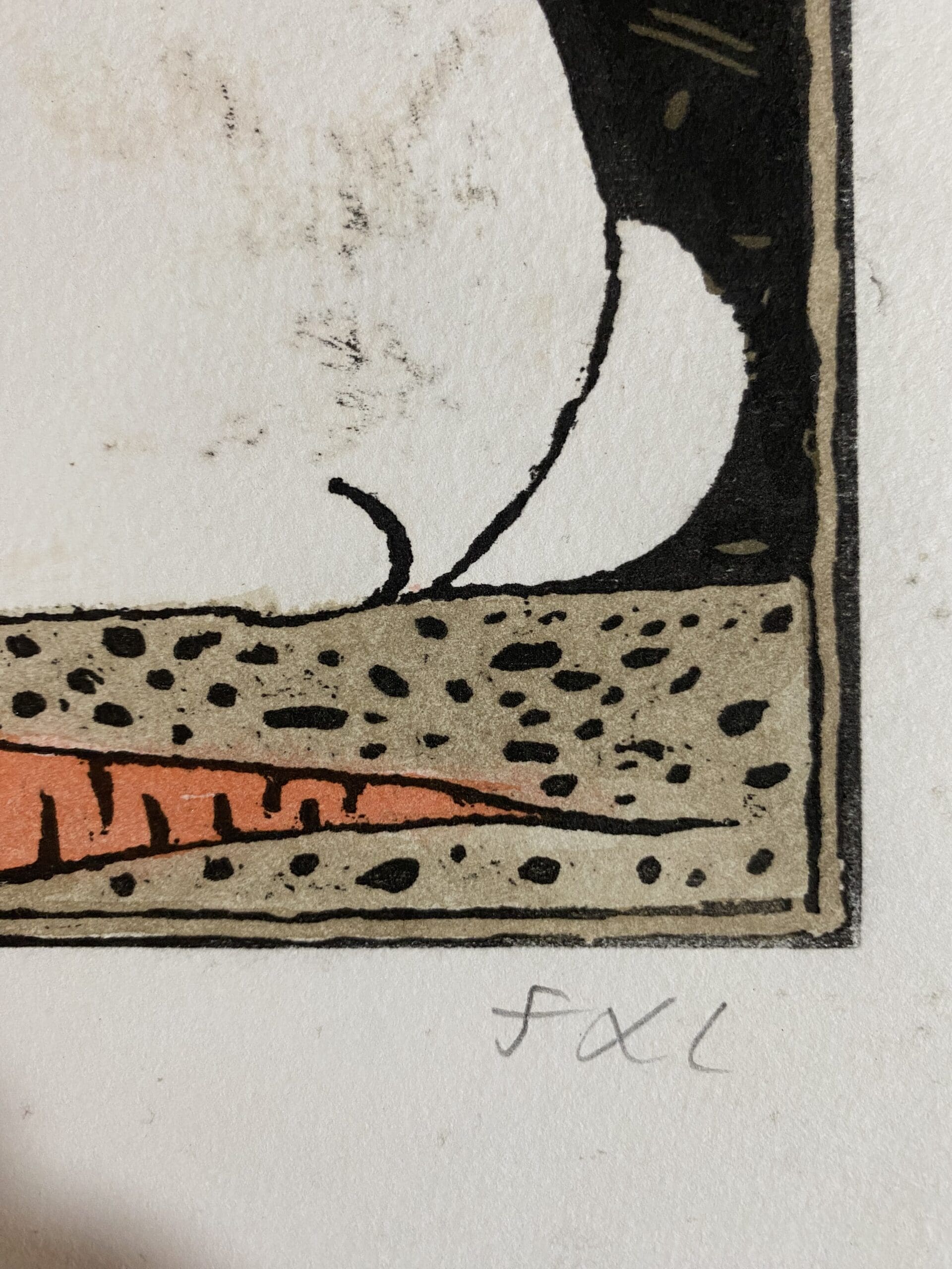 Lithographie Aquarellée « Le Lapin » par François Xavier Lalanne