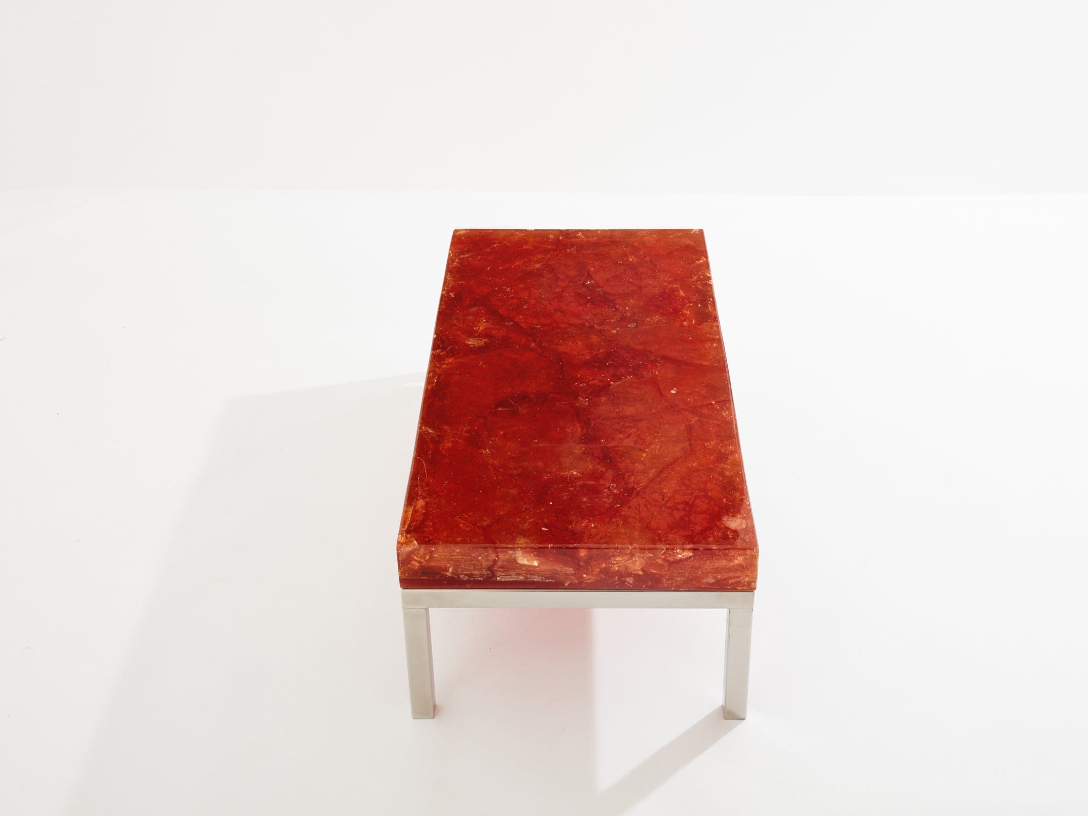 Table Basse en Résine Fractale de Marie-Claude de Fouquières (1970s)