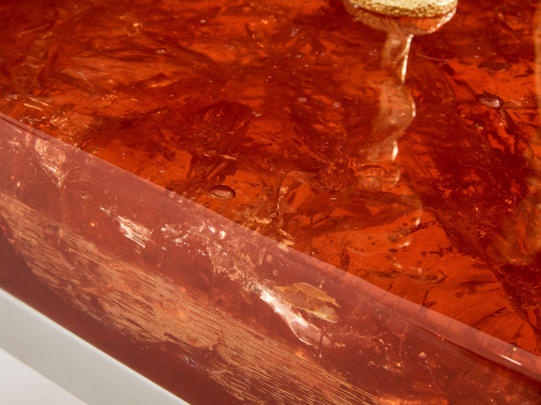 Table Basse en Résine Fractale de Marie-Claude de Fouquières (1970s)