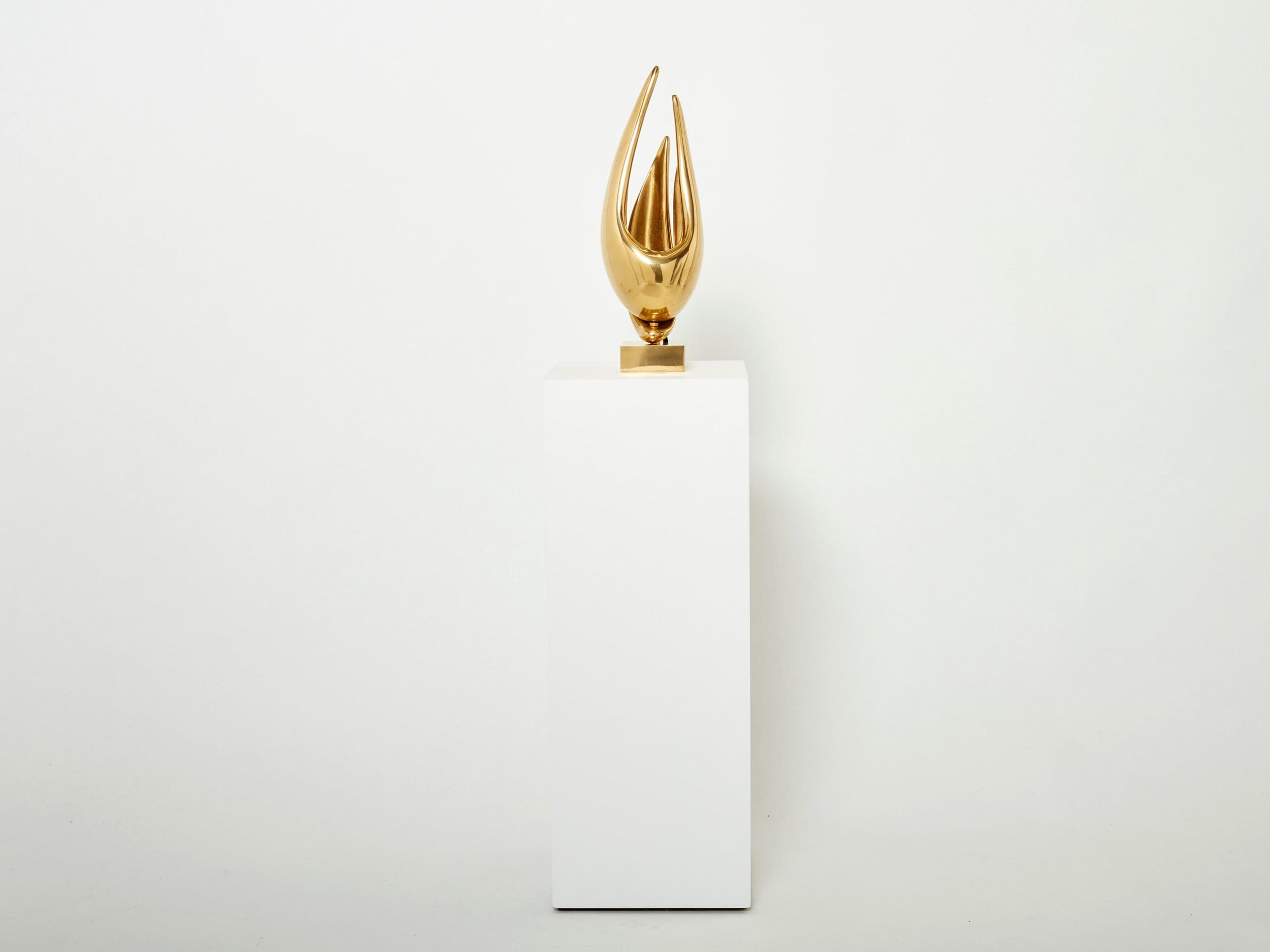 Lampe-Sculpture en Bronze Doré « L’Envol » par Michel Armand, 1970s