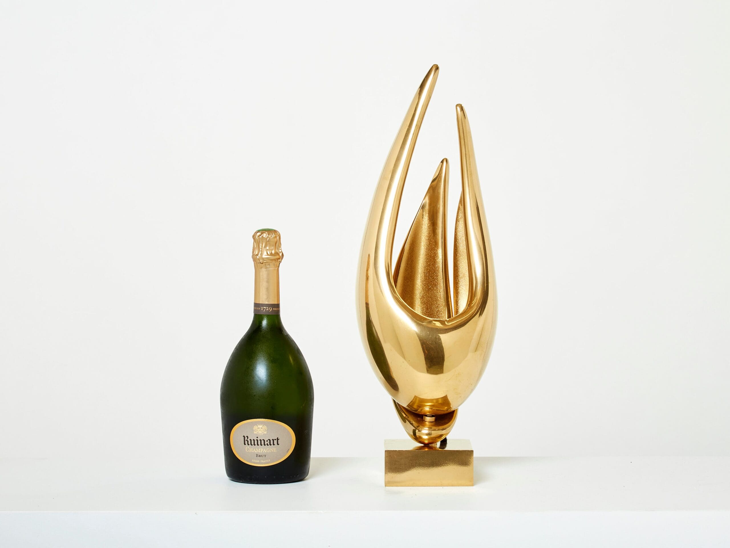 Lampe-Sculpture en Bronze Doré « L’Envol » par Michel Armand, 1970s