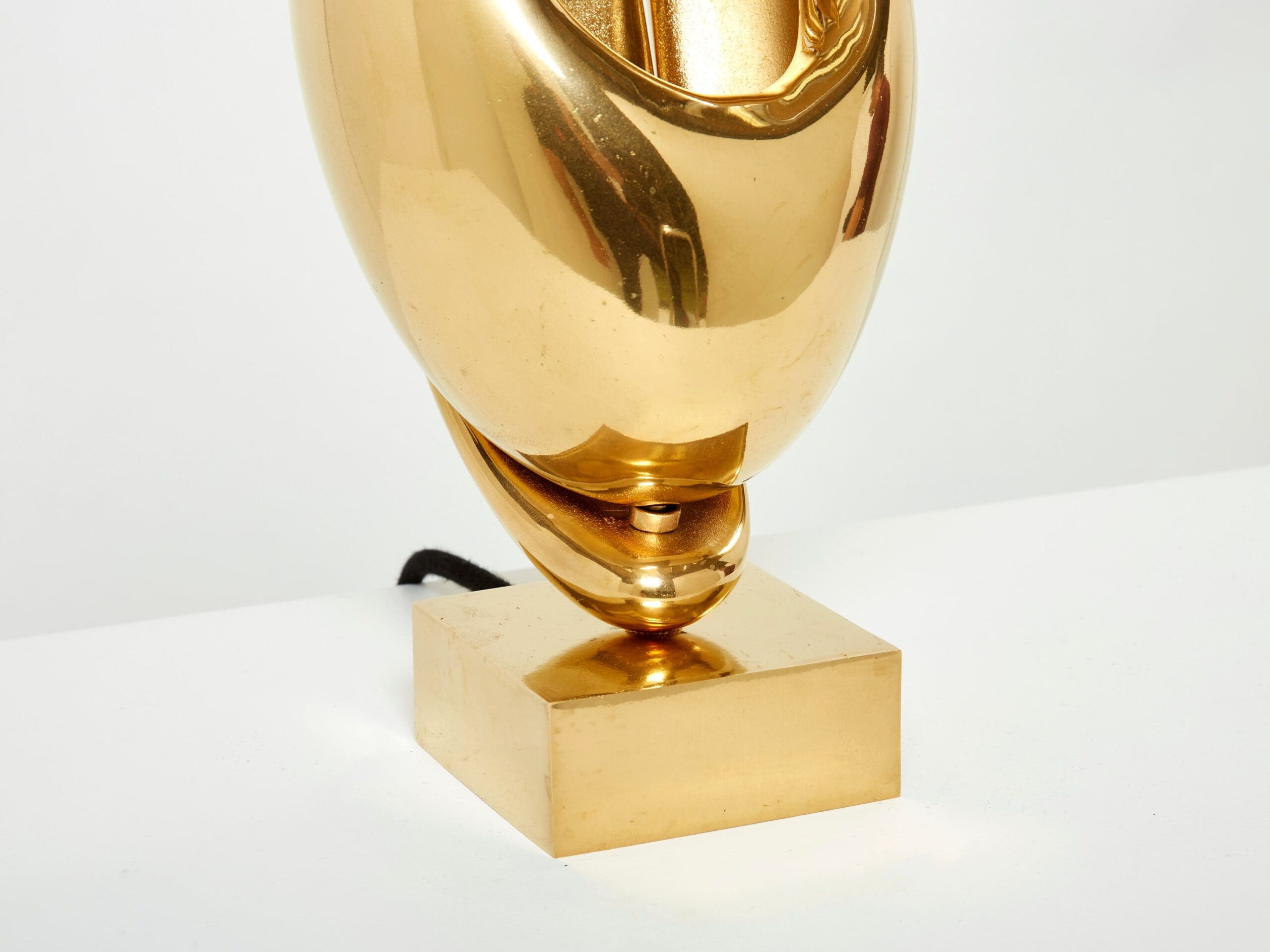Lampe-Sculpture en Bronze Doré « L’Envol » par Michel Armand, 1970s