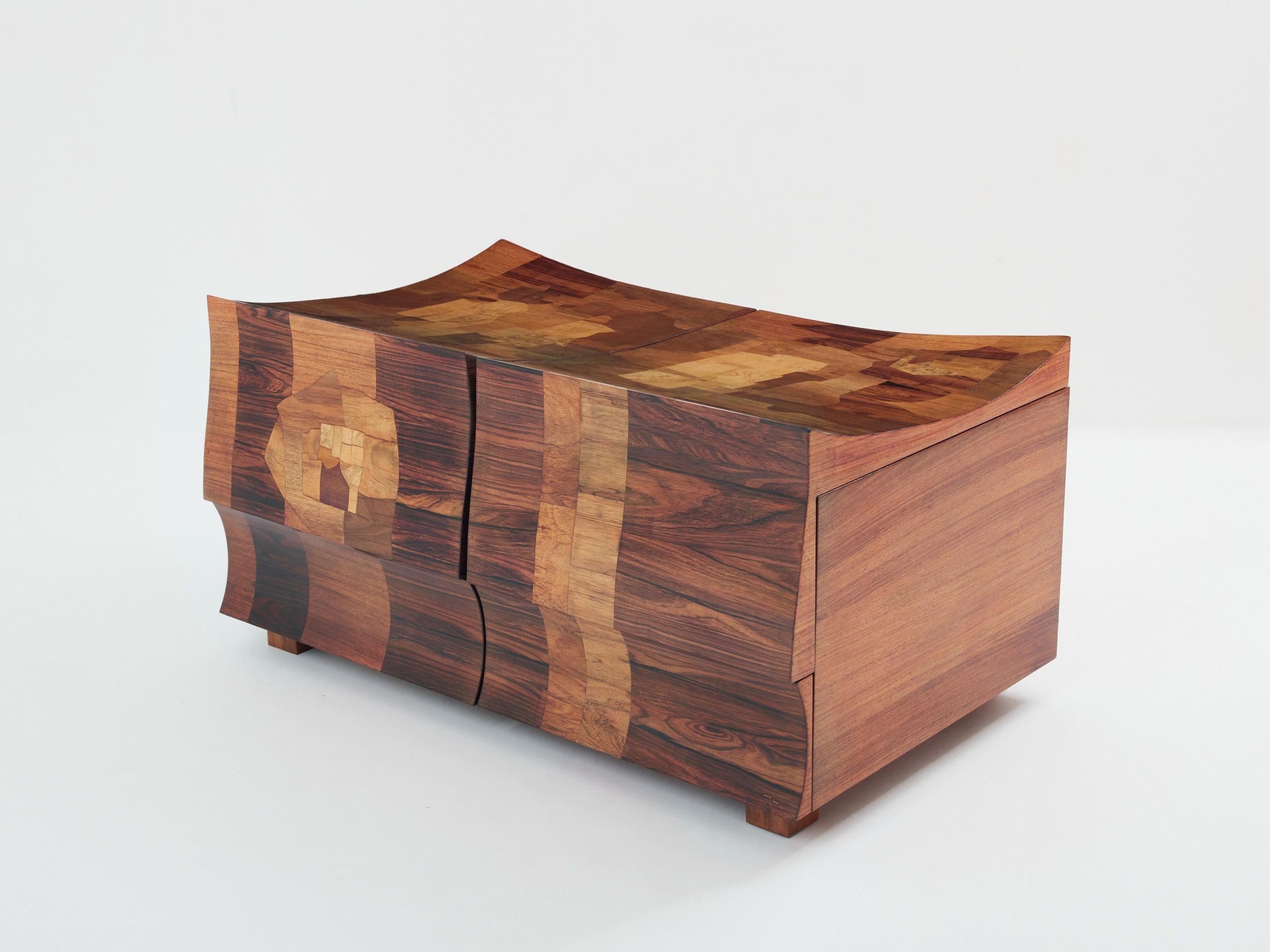Cabinet Bar en Marqueterie par Michel Lefèvre – 1960
