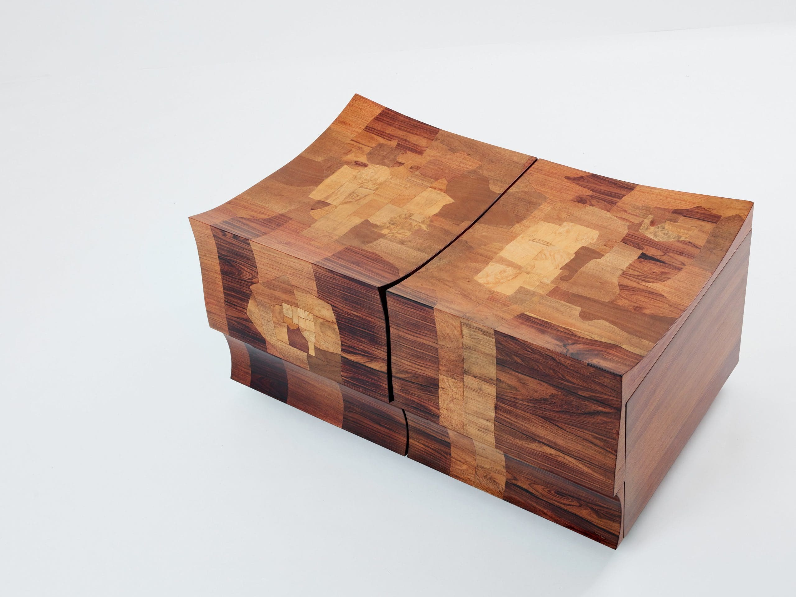 Cabinet Bar en Marqueterie par Michel Lefèvre – 1960