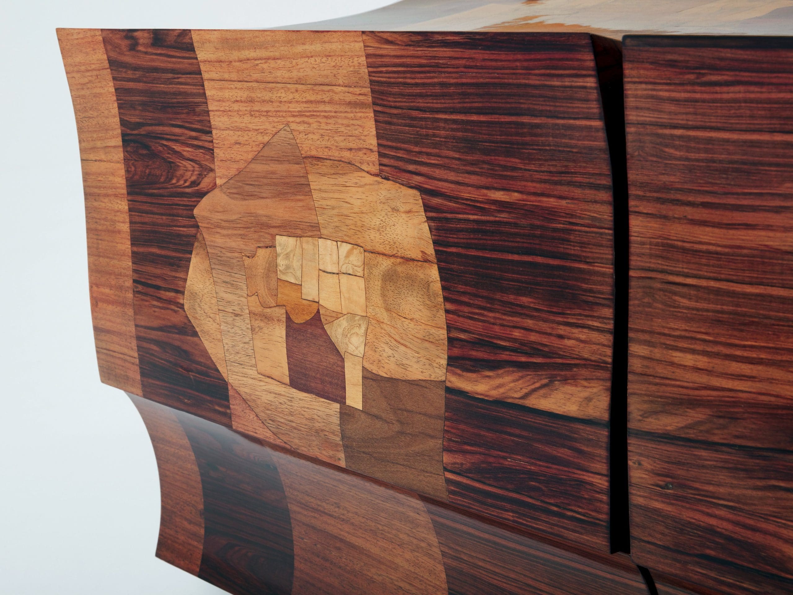 Cabinet Bar en Marqueterie par Michel Lefèvre – 1960