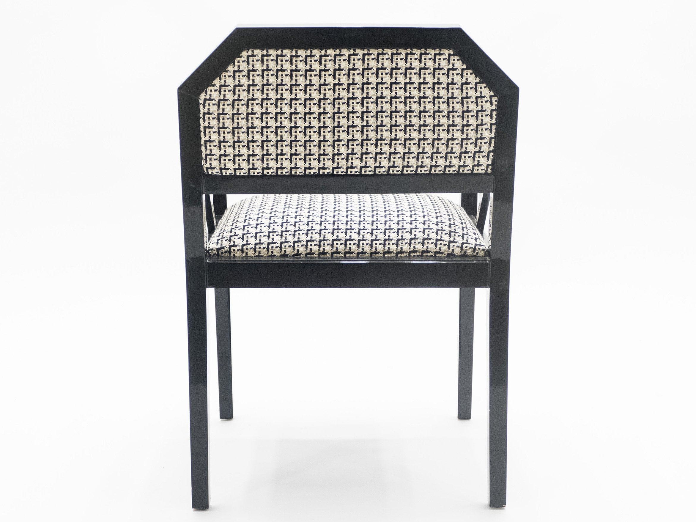 Paire de Fauteuils en Laque Noire par J.C. Mahey, Années 1970
