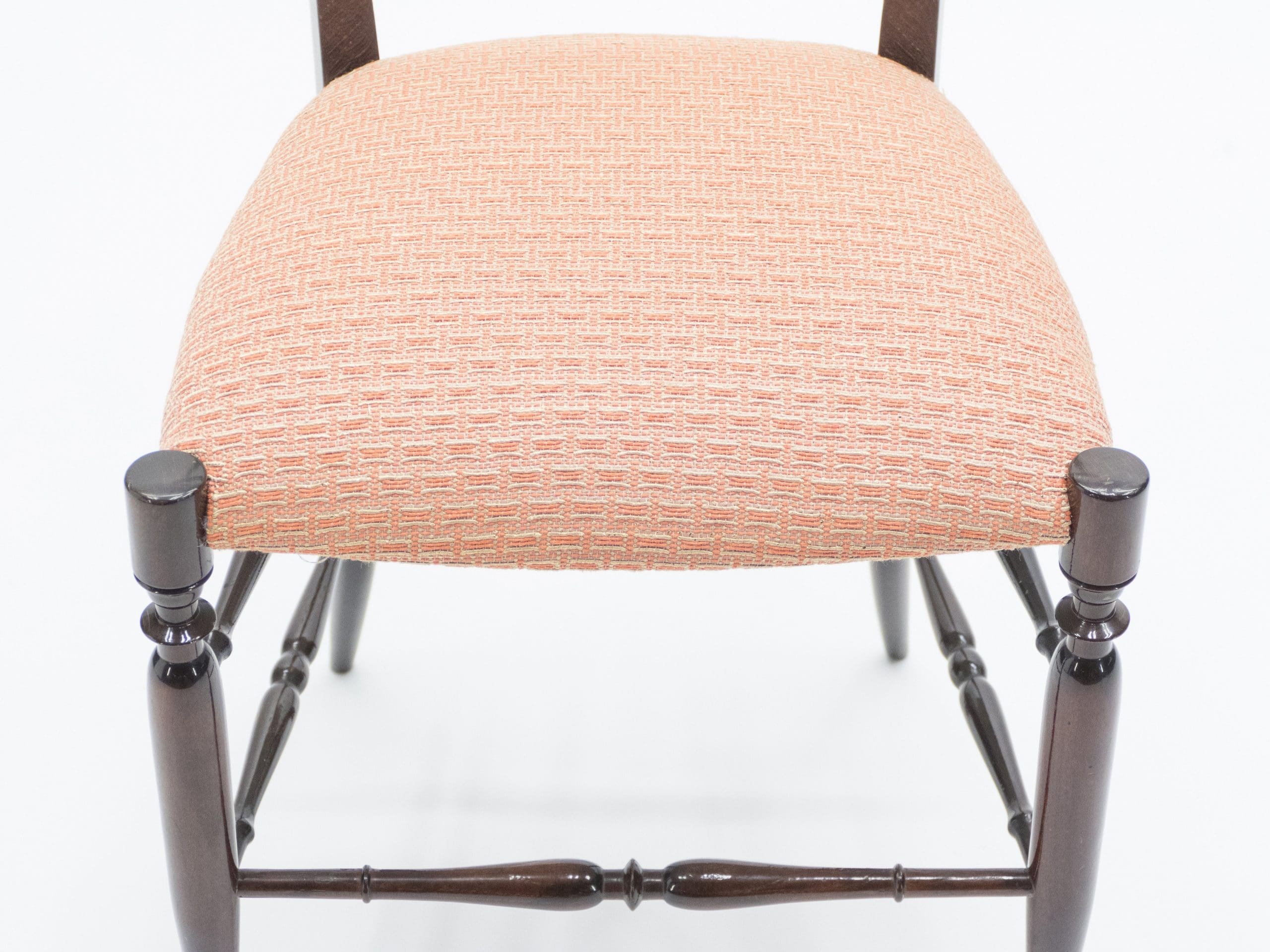 Ensemble rare de six chaises Campanino Chiavari en noyer par Fratelli Levaggi, 1950