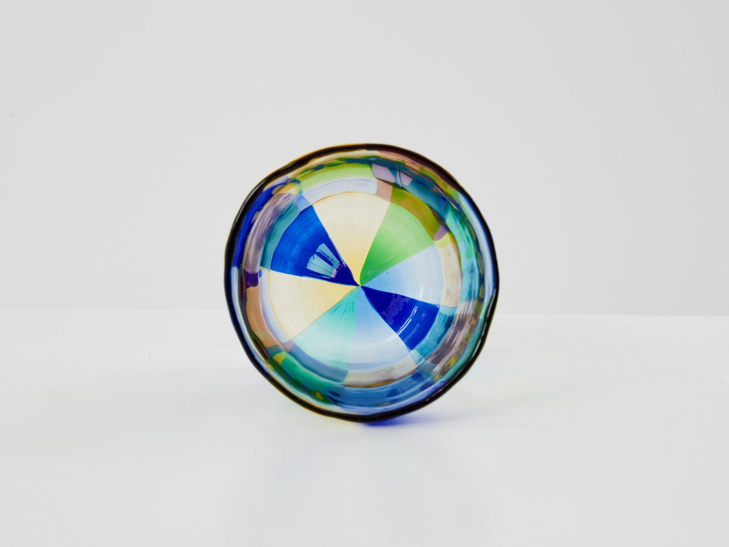 Set de 6 Verres Colorés en Verre Murano – Années 1980