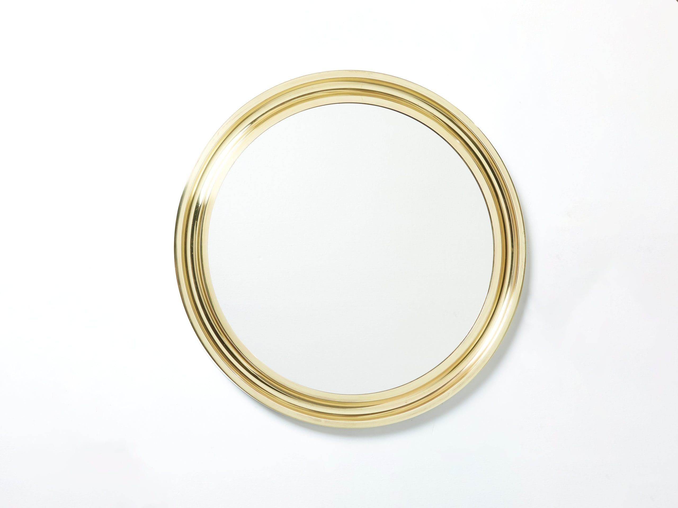 Miroir « Narciso » en Laiton de Sergio Mazza : Un Joyau du Design Italien des Années 60