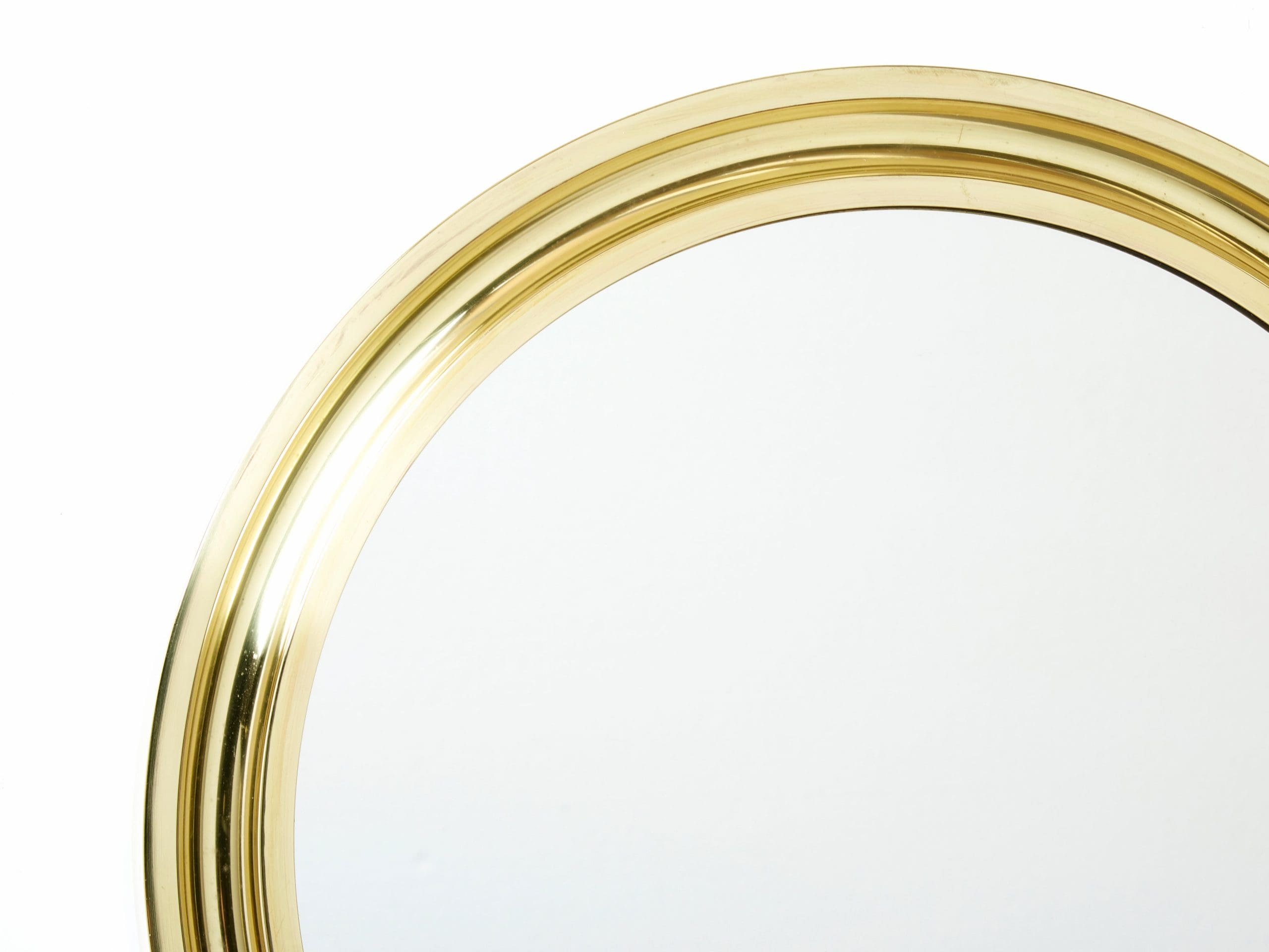 Miroir « Narciso » en Laiton de Sergio Mazza : Un Joyau du Design Italien des Années 60