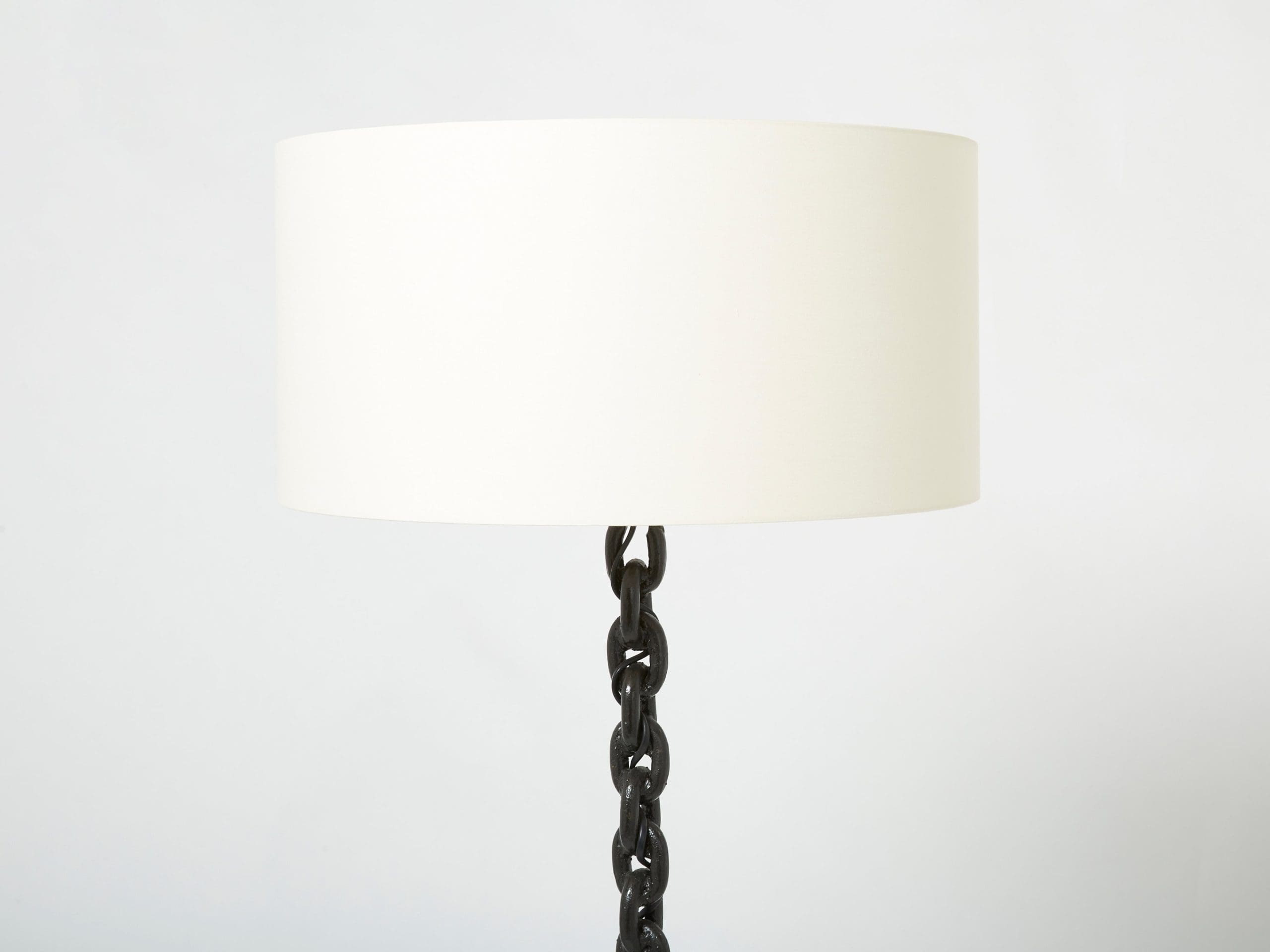 signed jacques vidal french mid century wrought iron floor lamp 1967