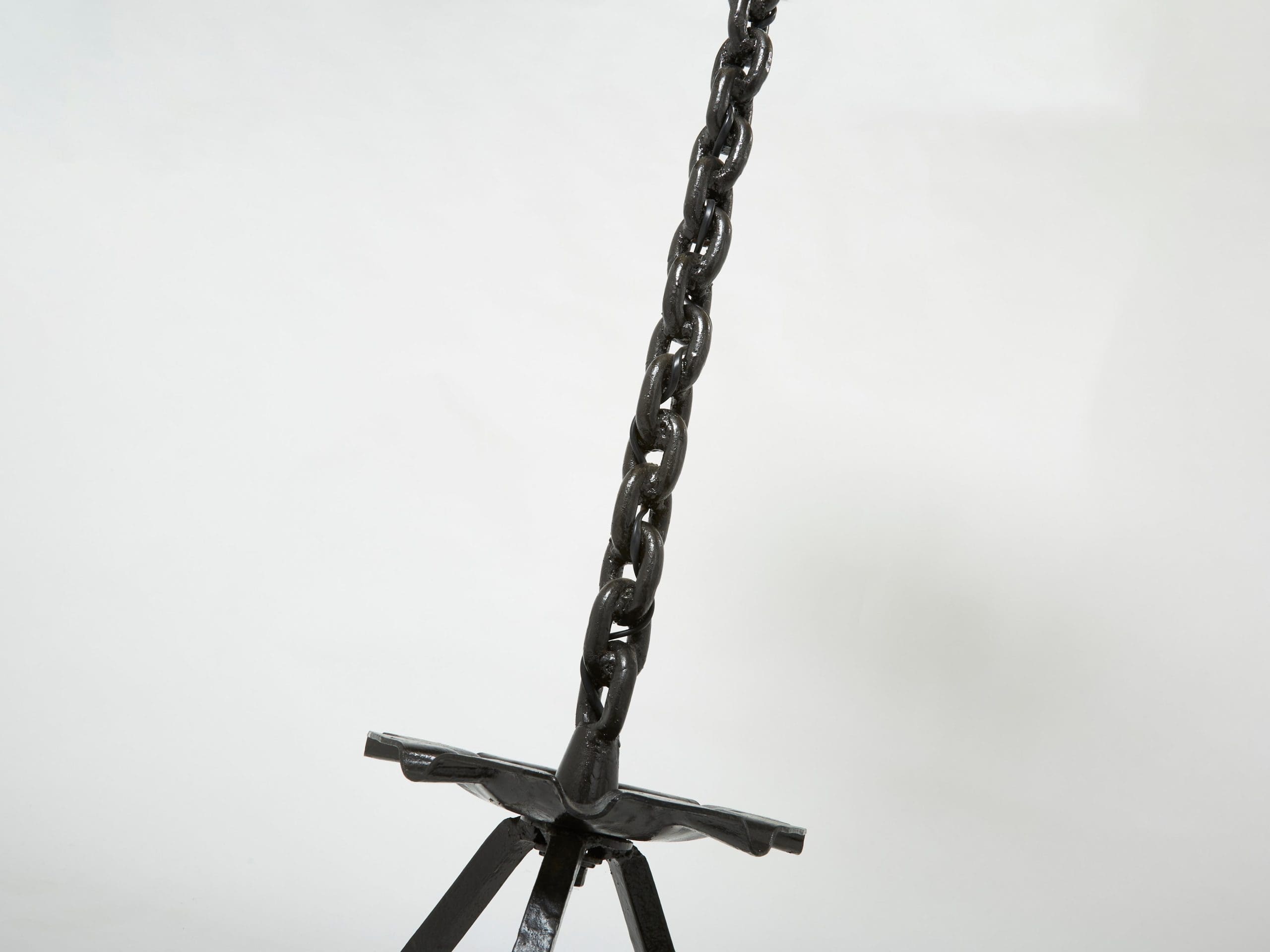 signed jacques vidal french mid century wrought iron floor lamp 1967