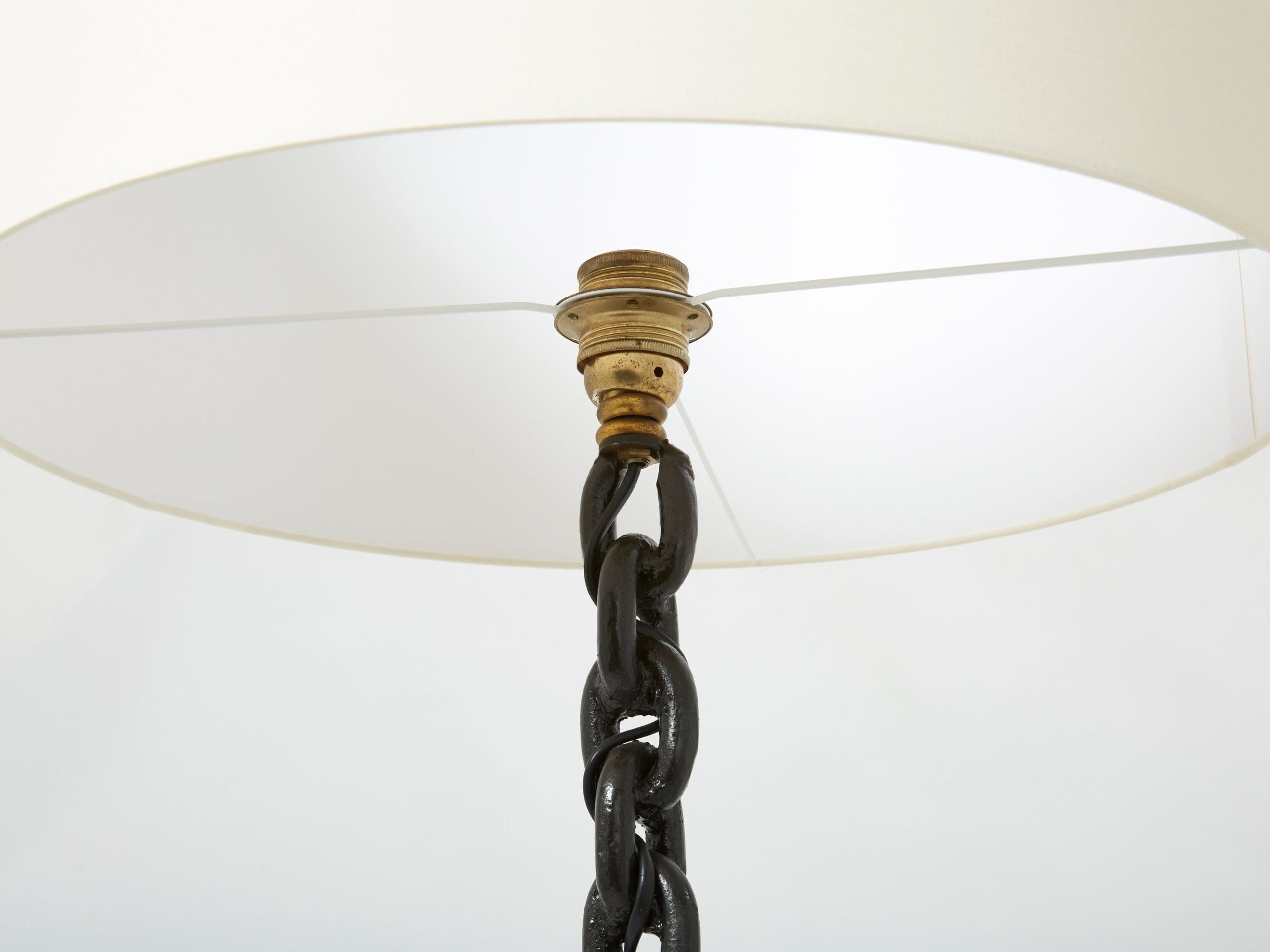signed jacques vidal french mid century wrought iron floor lamp 1967